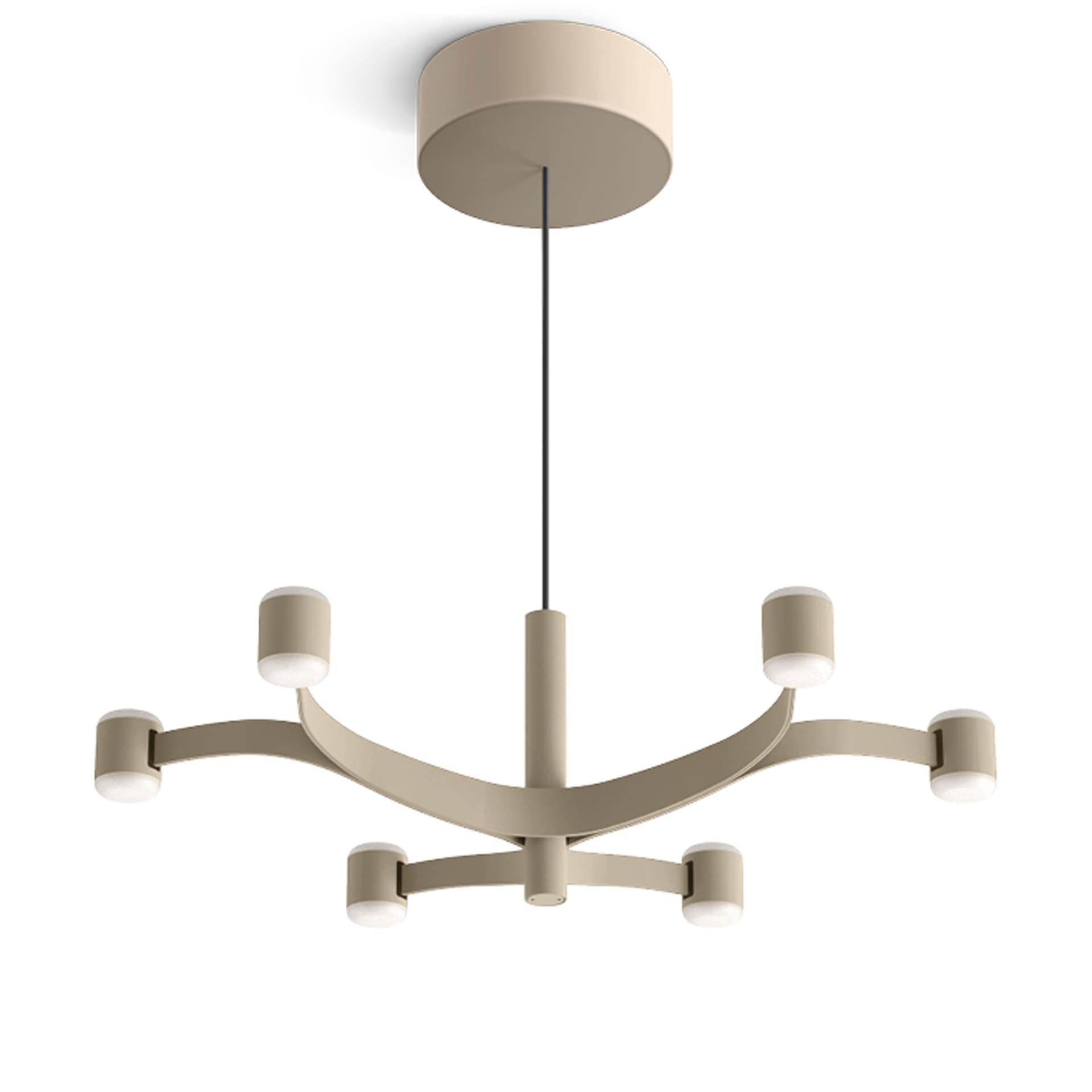 Stilnovo - Fronda 6 Phase-Cut lysekrone textured mushroom - Lysekroner - Pio & Tito Toso - Beige
