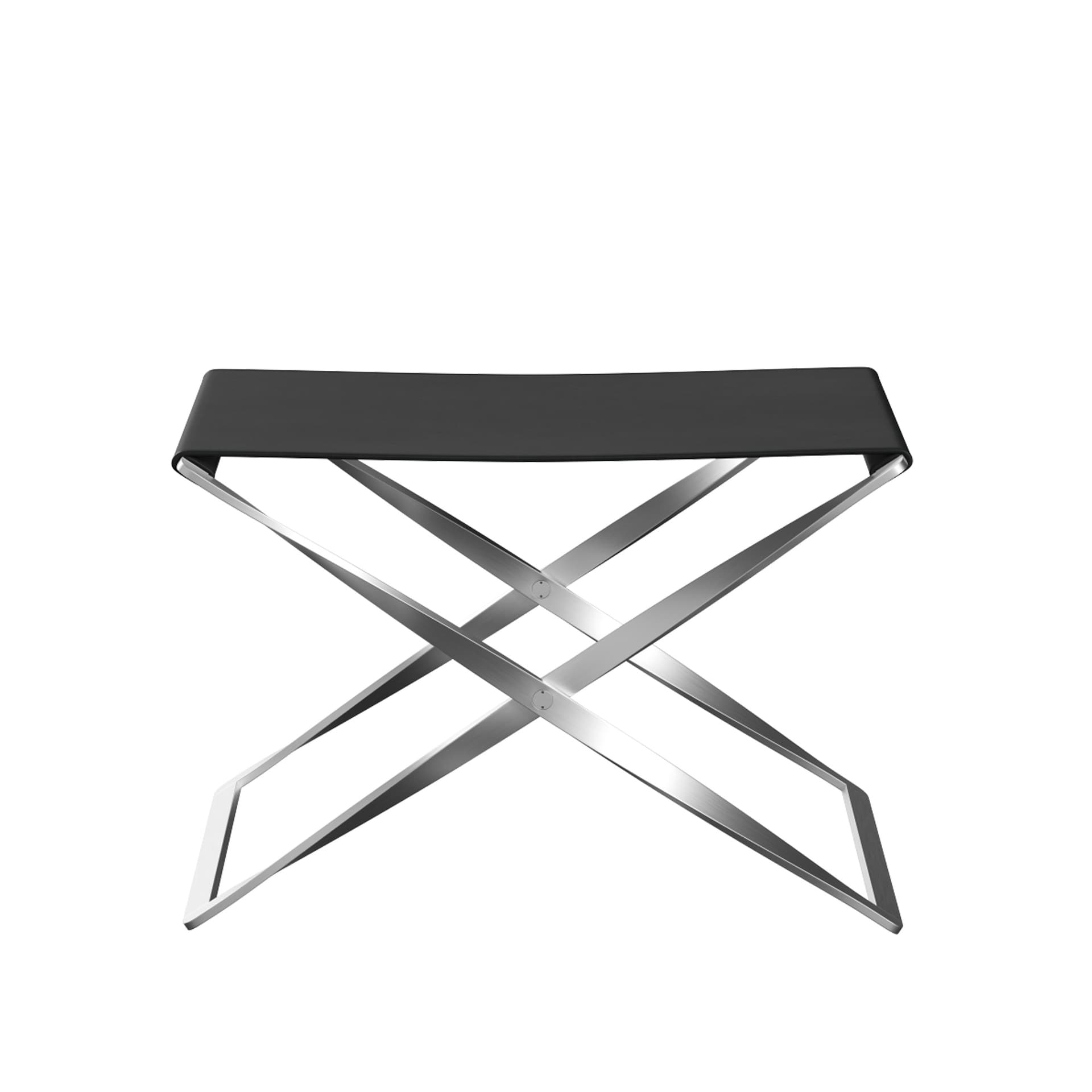 Fritz Hansen - PK91, Läder, Grace Black - Skamler & Taburetter - Poul Kjærholm - Svart - Metall