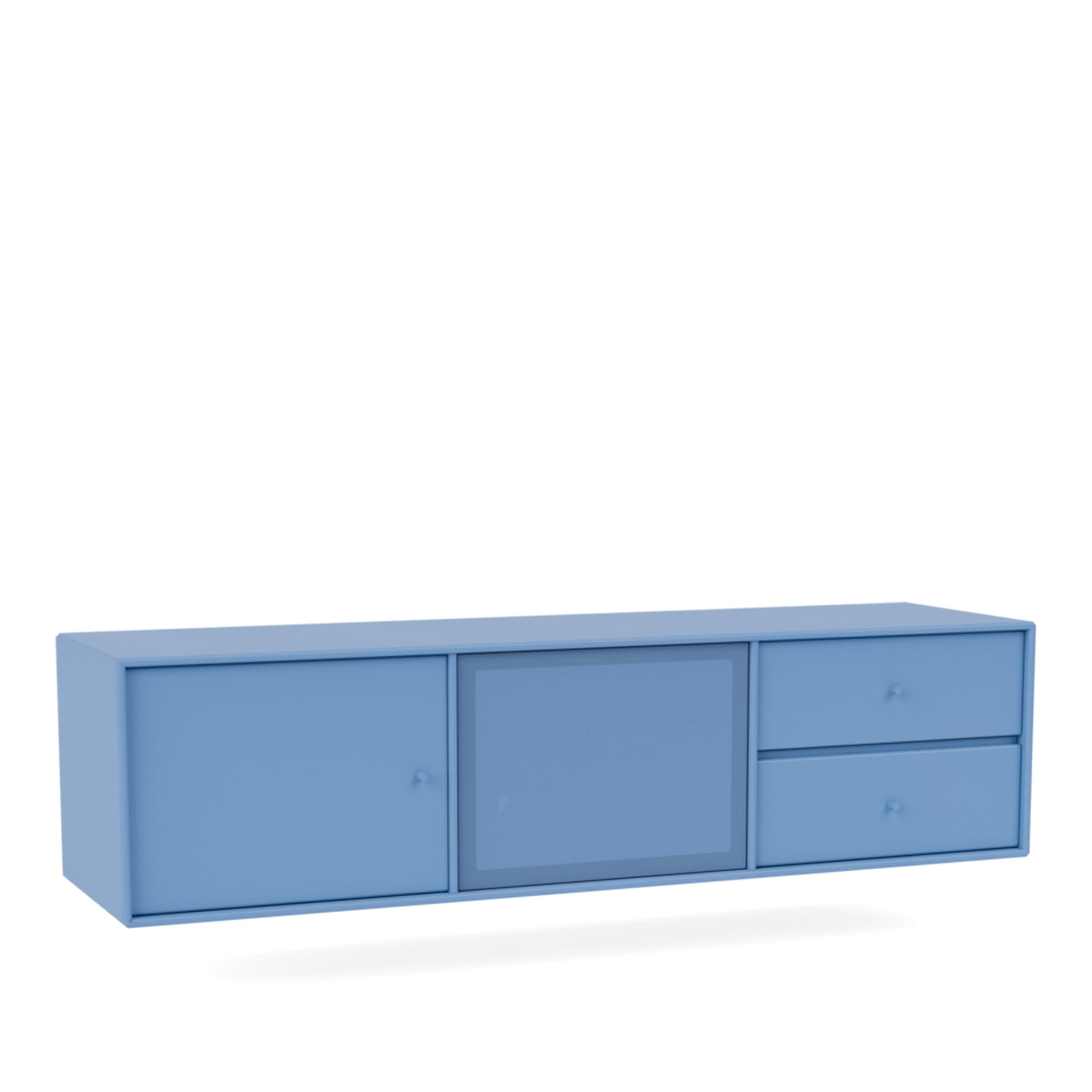 Montana - Octave Vi TV Bench 154-Azure 04 Suspension Rails - TV-benker - Peter J. Lassen - Blå - Tre