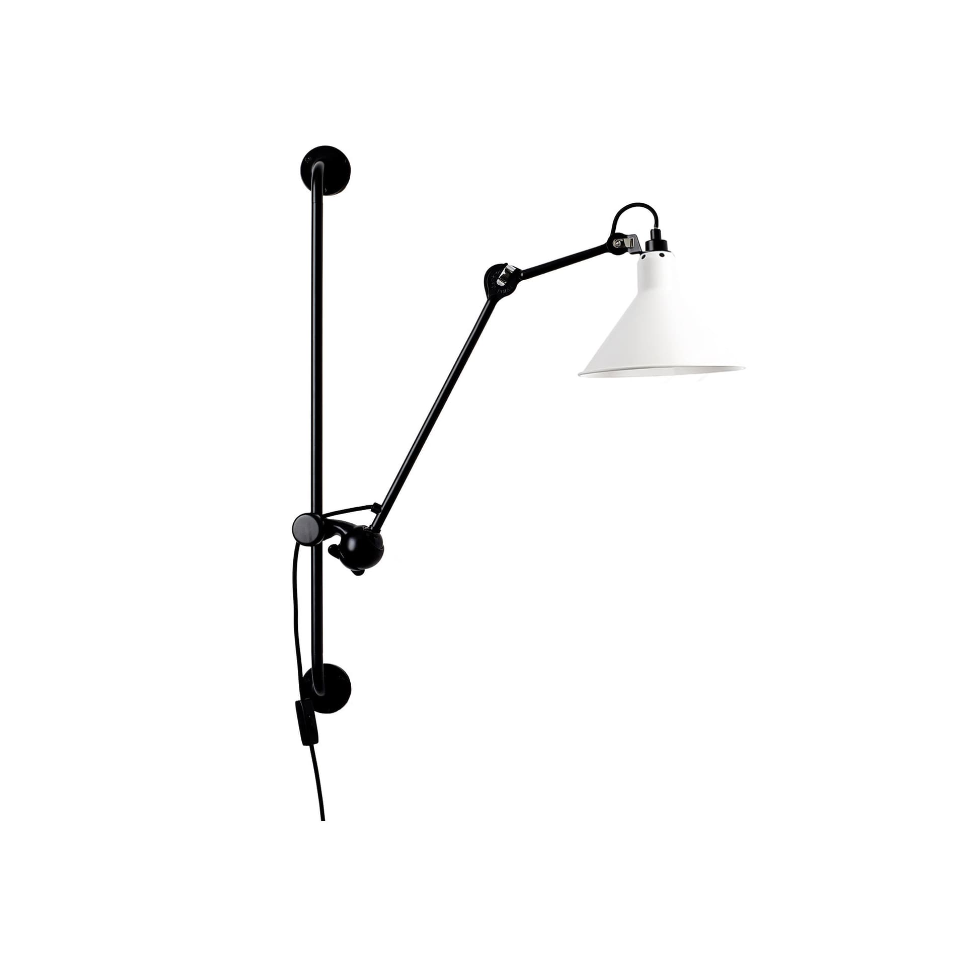 DCWéditions - Lampe Gras No210 - Conic, Vit - Vegglamper - Bernard-Albin Gras - Hvit - Metall