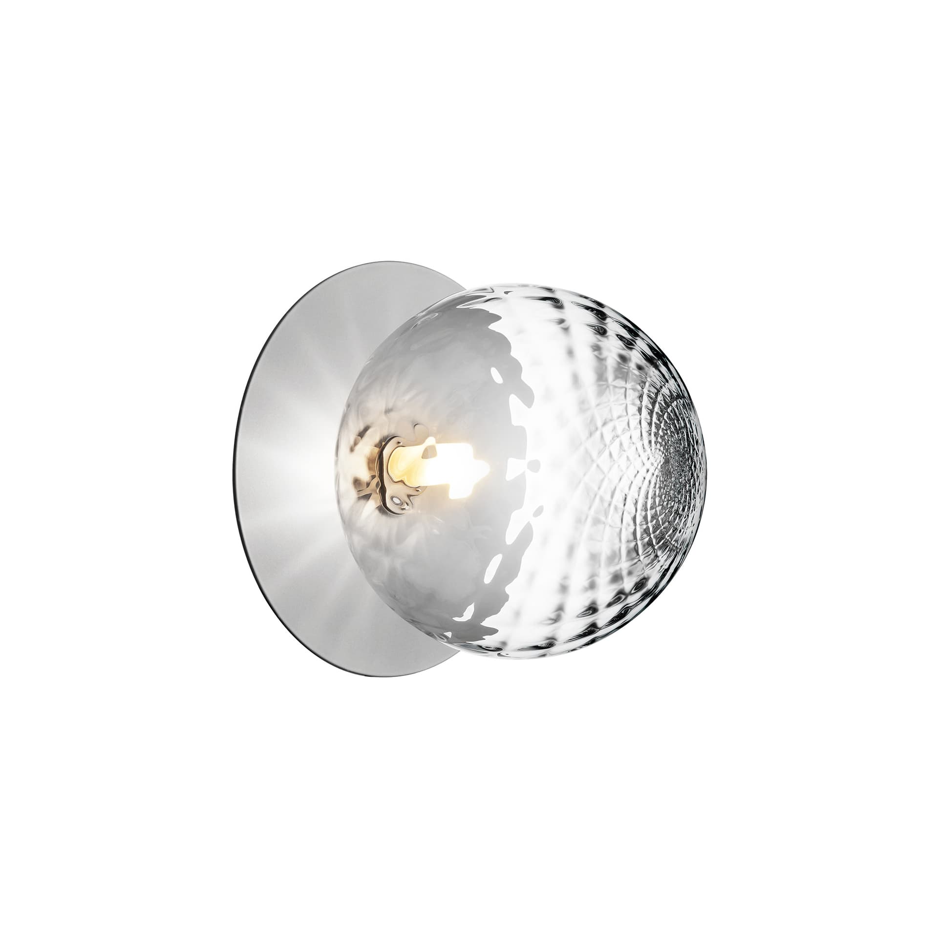 Nuura - Liila 1 Large Light Silver/Optic Clear - Vegglamper - Sofie Refer - Sølv - Glass/Metall
