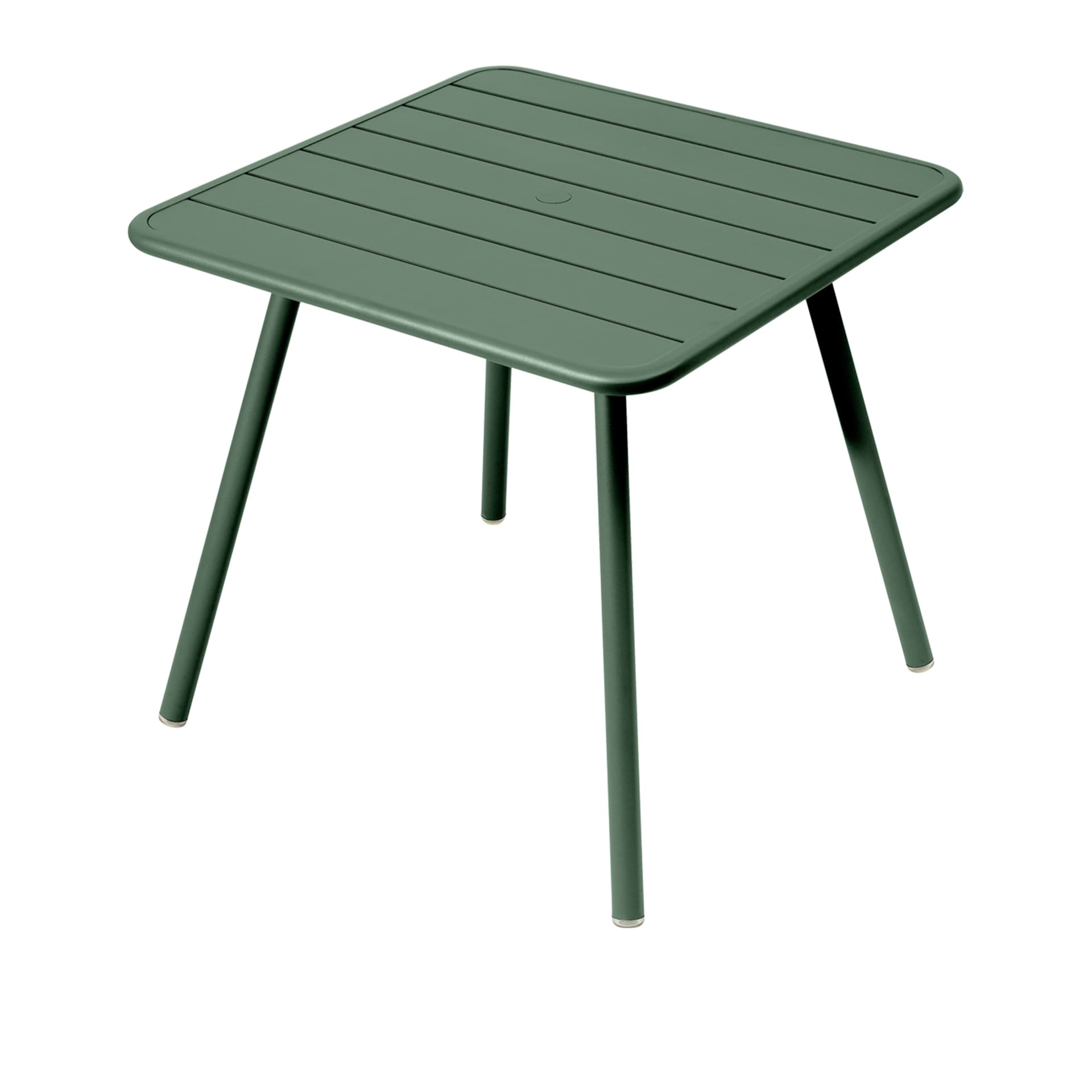Fermob - Luxembourg Four Leg Table 80 x 80 cm, Cedar Green - Utendørs spisebord - Frédéric Sofia - Grønn - Metall