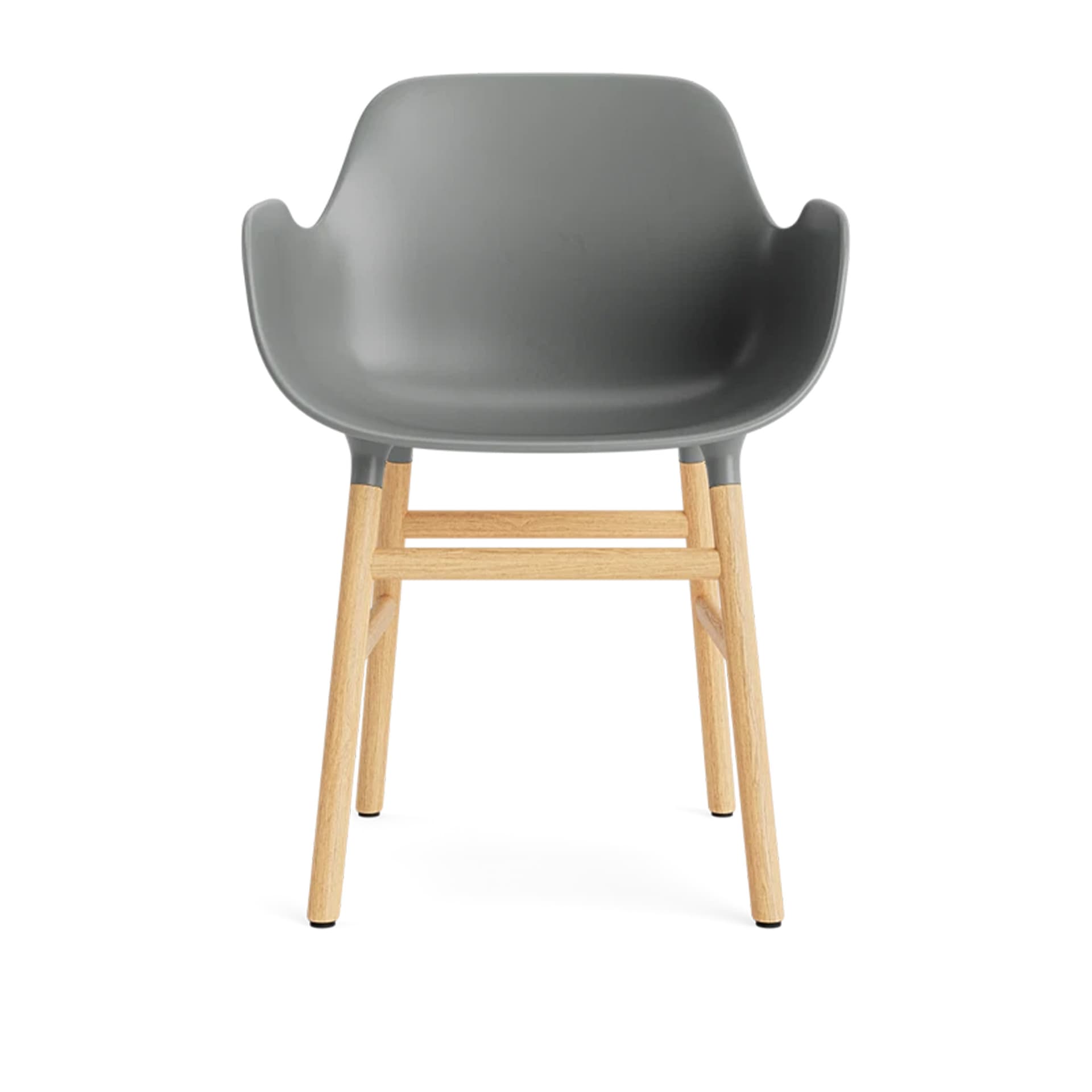 Normann Copenhagen - Form Armchair Oak Grey - Spisestoler - Simon Legald - Grå - Tre/Plast
