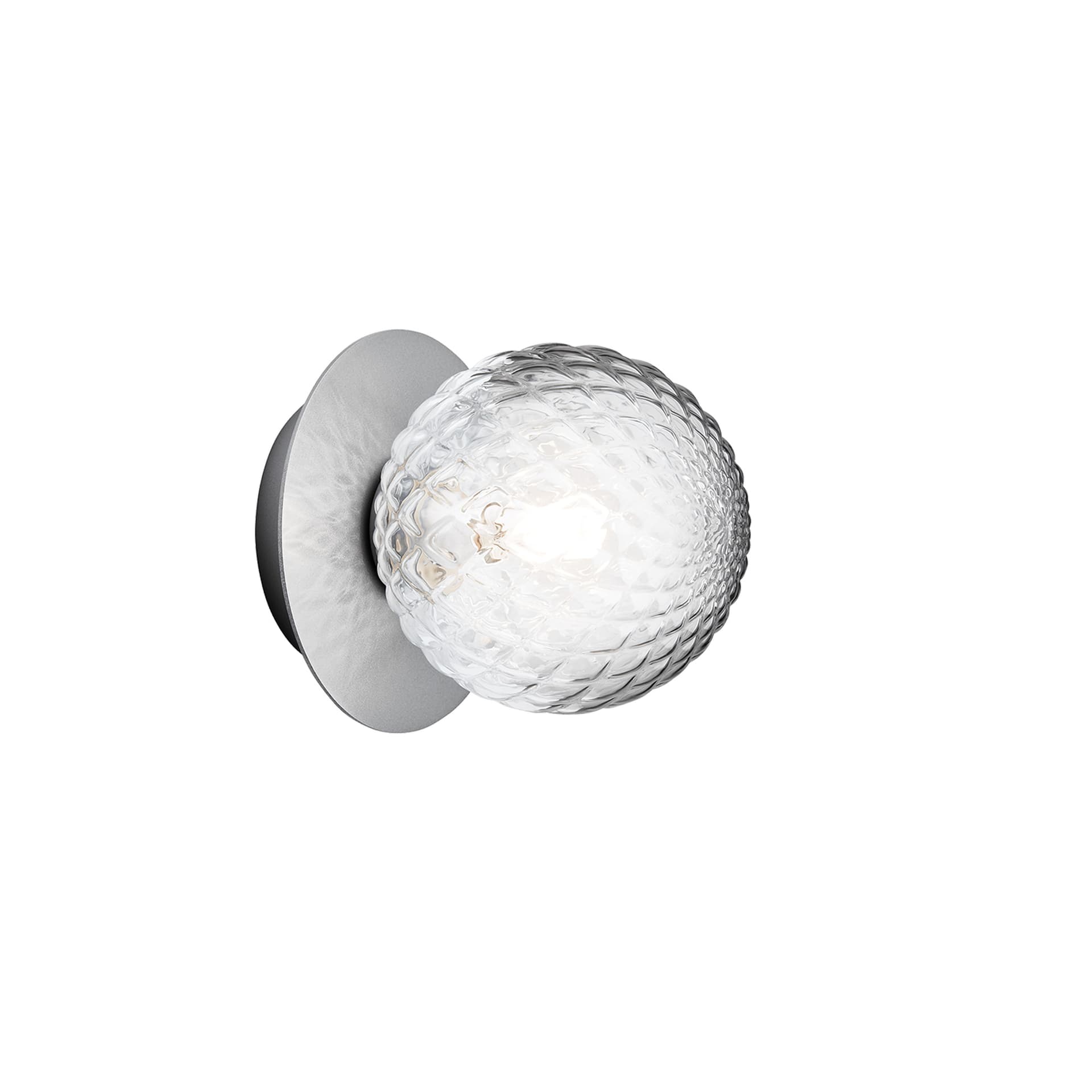 Nuura - Liila 1 Light Silver/Optic Clear - Vegglamper - Sofie Refer - Sølv - Glass/Metall