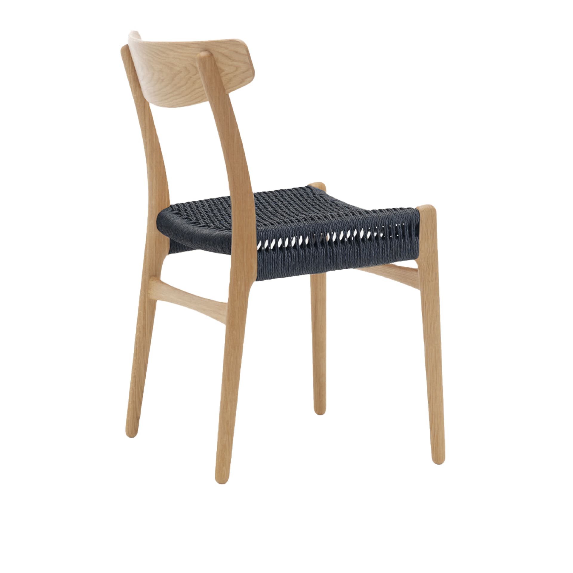 Carl Hansen - CH23, Klarlackad Ek, Svartflätat papperssnöre - Spisestoler - Hans J. Wegner - Tre farget - Tre
