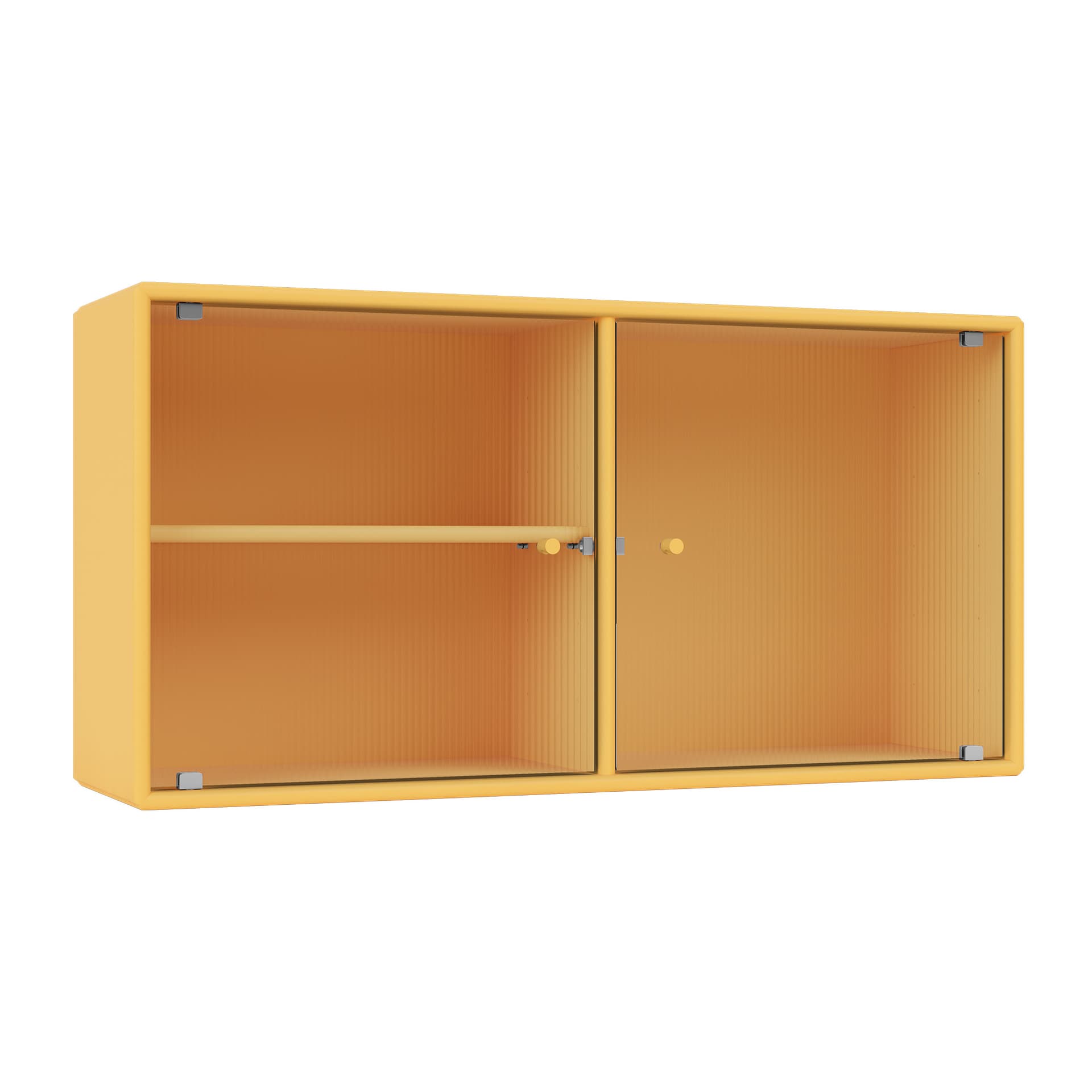 Montana - Ripple I Vitrine Cabinet 166-Acacia 04 Suspension Rails - Vitrineskap - Peter J. Lassen - Gul - Glass/Tre
