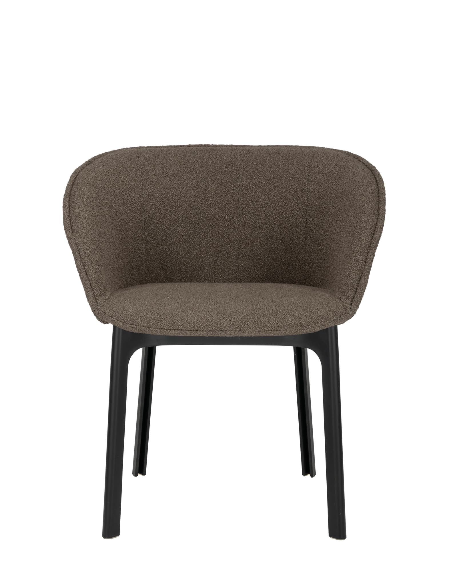 Kartell - Charla Orsetto, Black Base Brown - Spisestoler - Patricia Urquiola - Brun - Tekstilmateriale/Plast