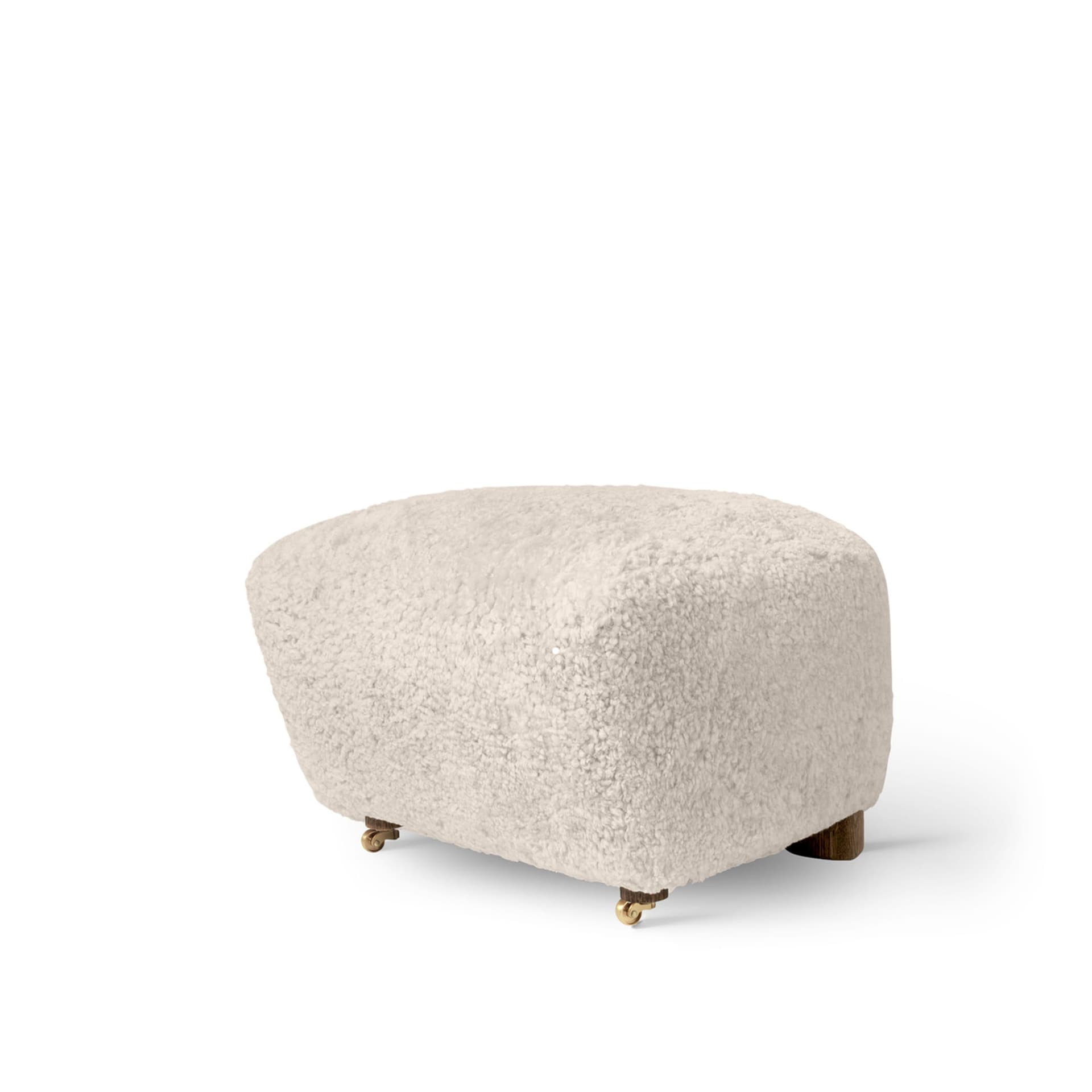 Audo Copenhagen - The Tired Man, Ottoman, Dark Stained Oak Legs - Skamler & Taburetter - Flemming Lassen - Beige - Metall/Tre/Skum