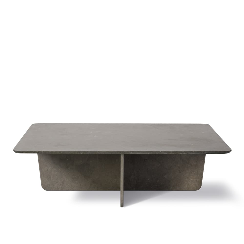 Fredericia Furniture - Tableau Coffee Table, 140 x 140 cm, Dark Atlantico Limestone - Sofabord - Space Copenhagen - Grå - Stein