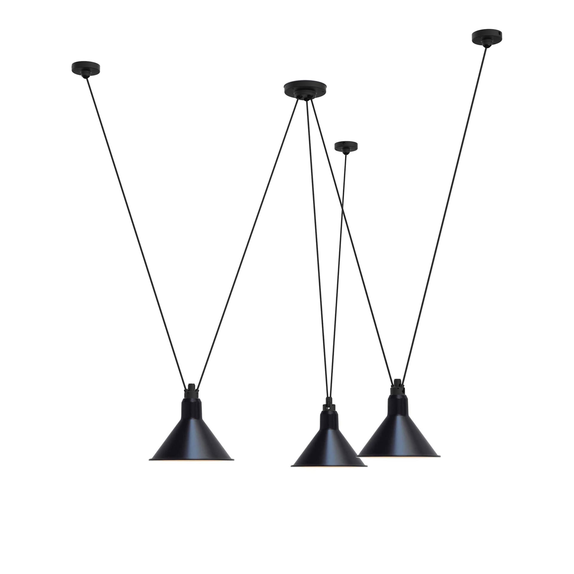 DCWéditions - Les Acrobates De Gras 325 XL Conic Black - Pendellamper - Bernard-Albin Gras - Svart