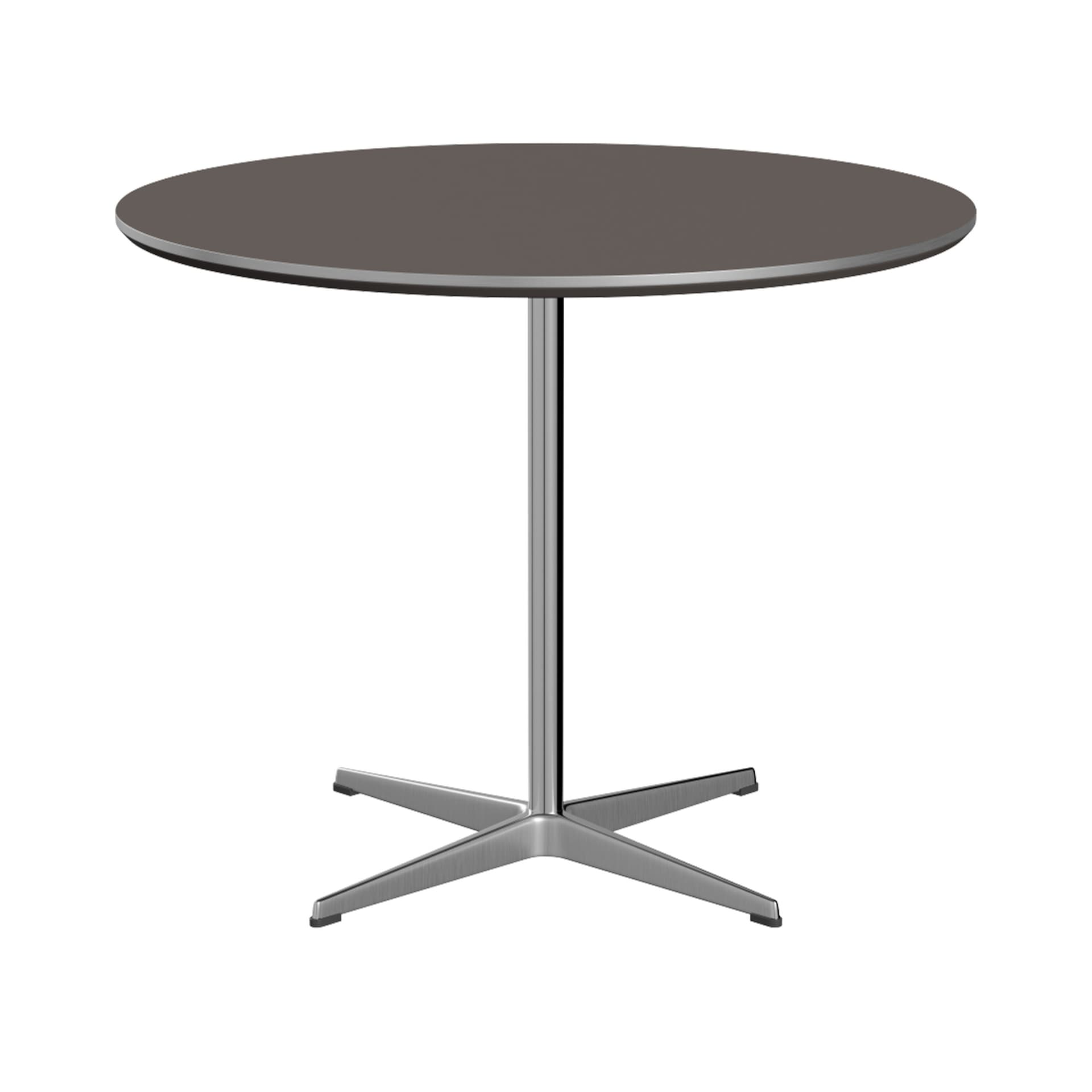 Fritz Hansen - A623 Cirkulär, Ø90 cm, Laminat Grå, 4-grenad stjärnfot - Spisebord - Arne Jacobsen,Piet Hein - Grå - Laminat/Metall