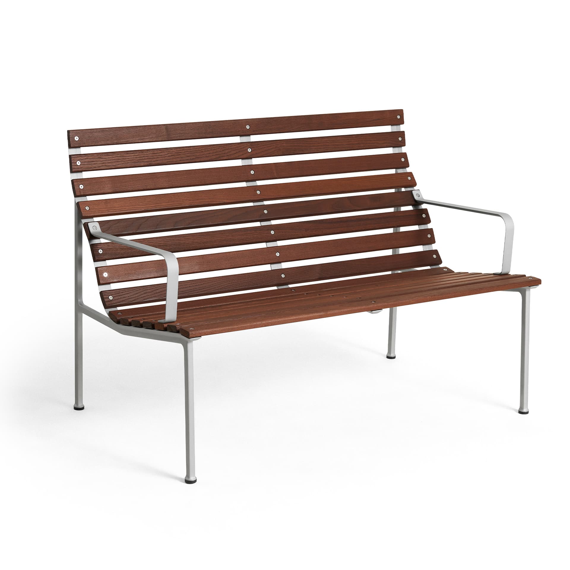 HAY - Travers loungebenk med armlener - varmebehandlet oljet ask - Hagebenker & sofaer - Erwan Bouroullec - Tre farget - Metall/Tre