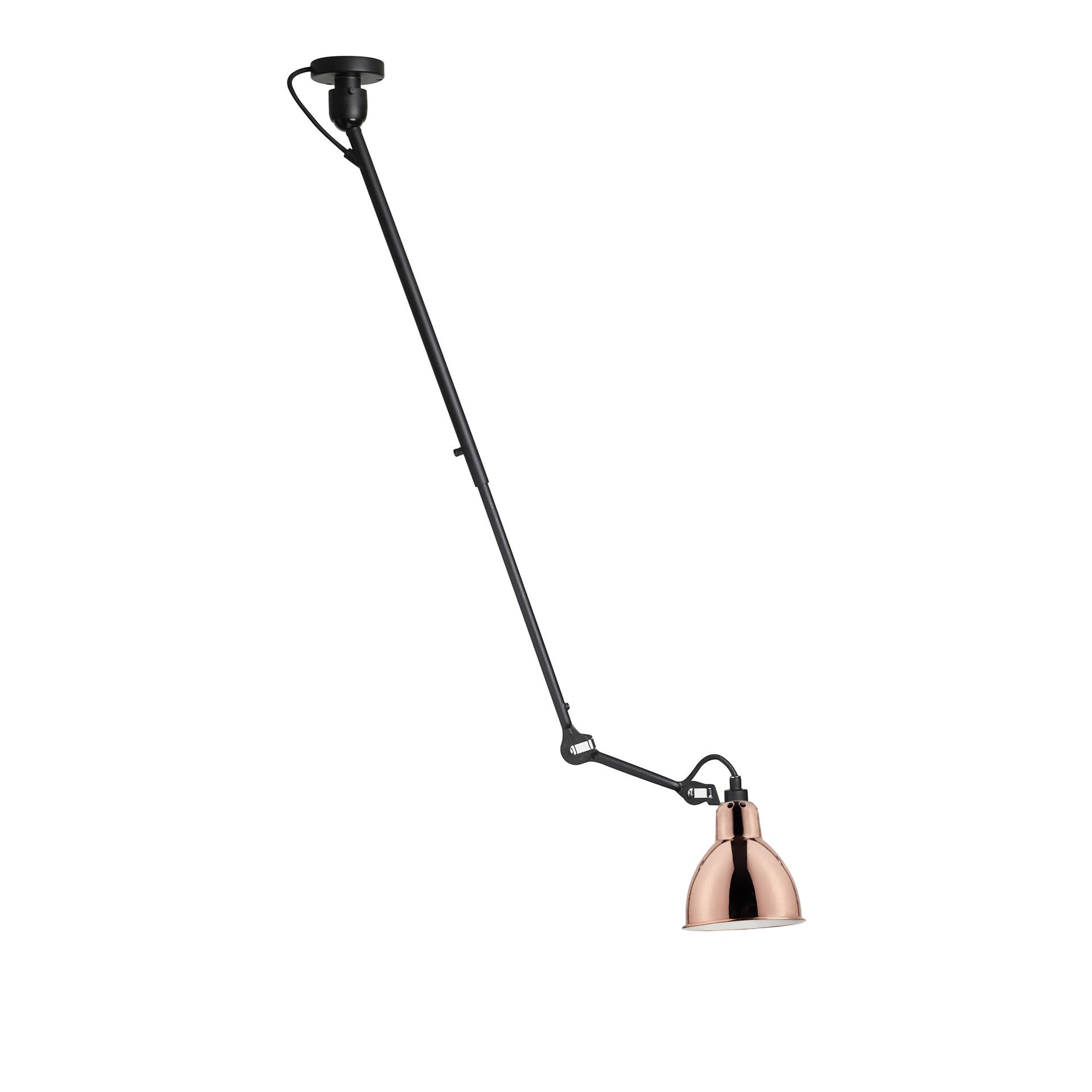 DCWéditions - Lampe Gras No302 - Round, Koppar med vit insida - Pendellamper - Bernard-Albin Gras - Kobber