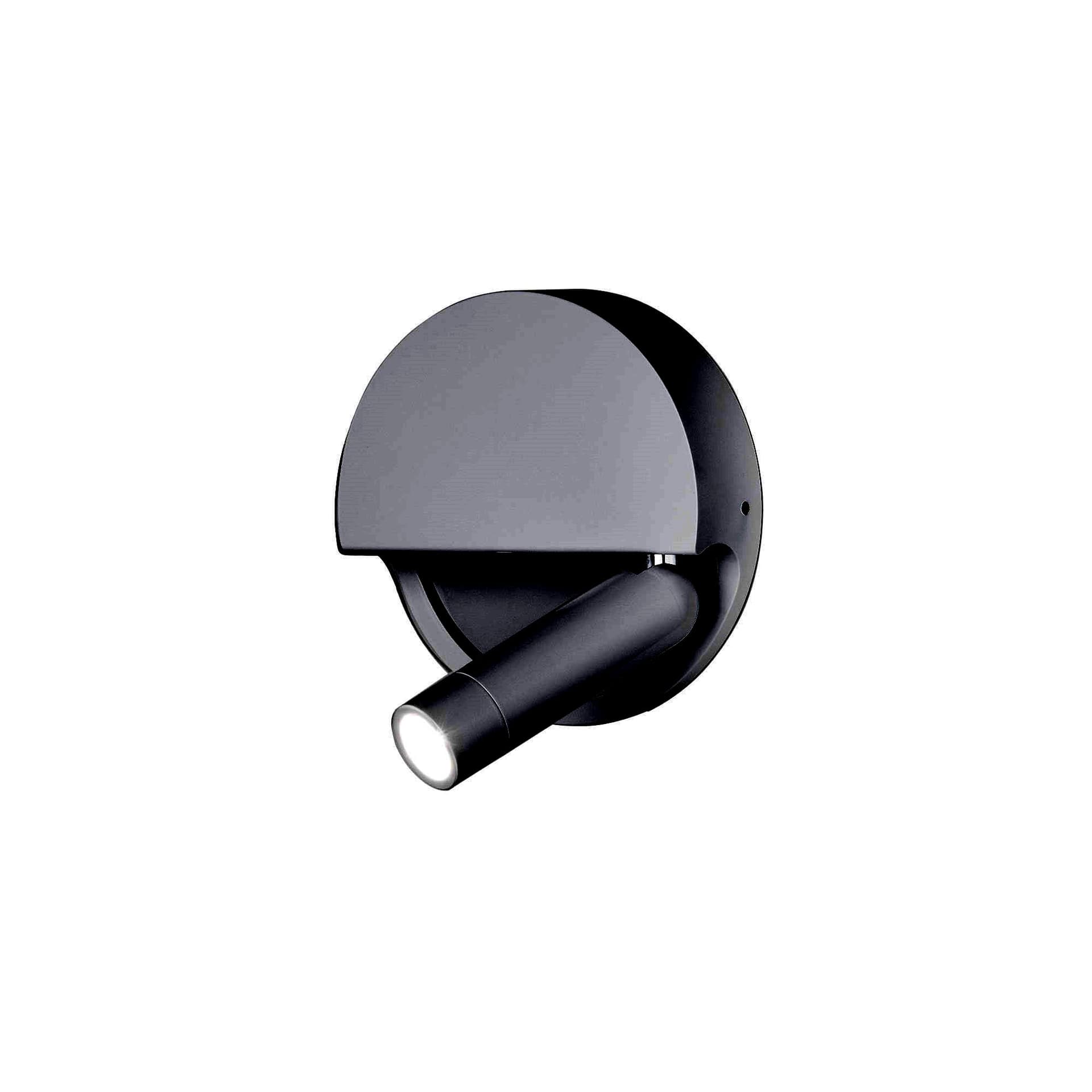 Marset - Ledtube R Right - Matt Black - Sengelamper - Daniel López - Svart - Metall/Plast