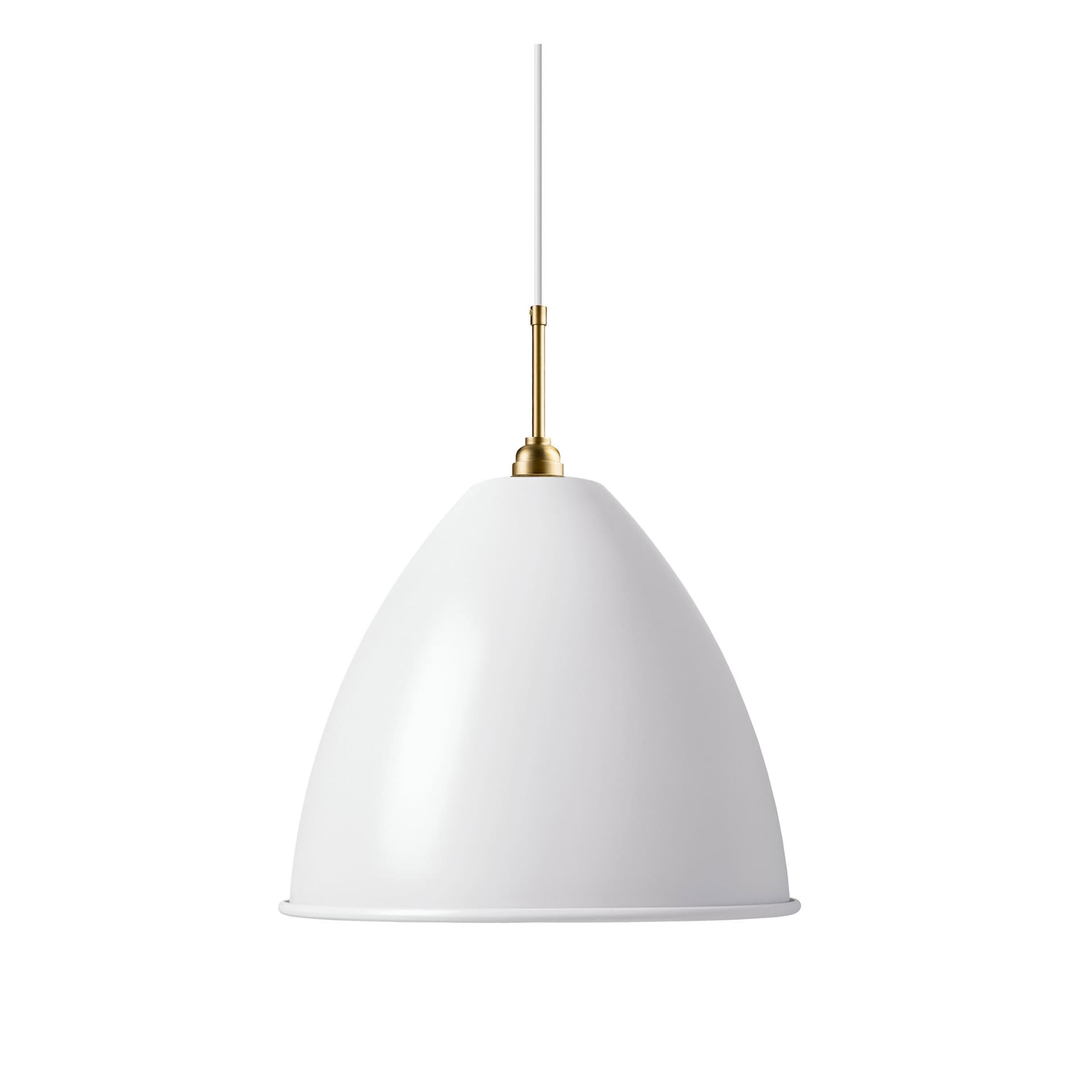 Gubi - Bestlite - BL9 Taklampa Stor, Mässingbas, Finish: Matt White - Pendellamper - Robert Dudley Best - Hvit