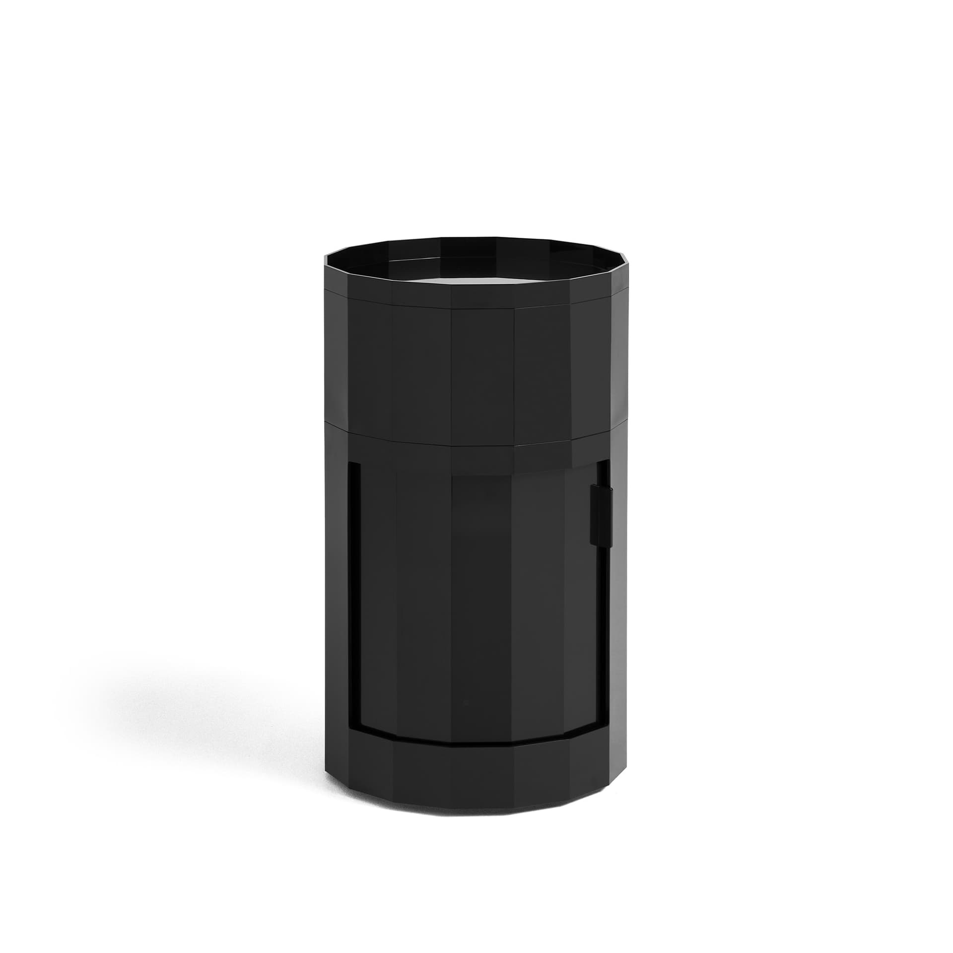 HAY - Facet sidebord, antrasitt, 66 cm, ben og hjul