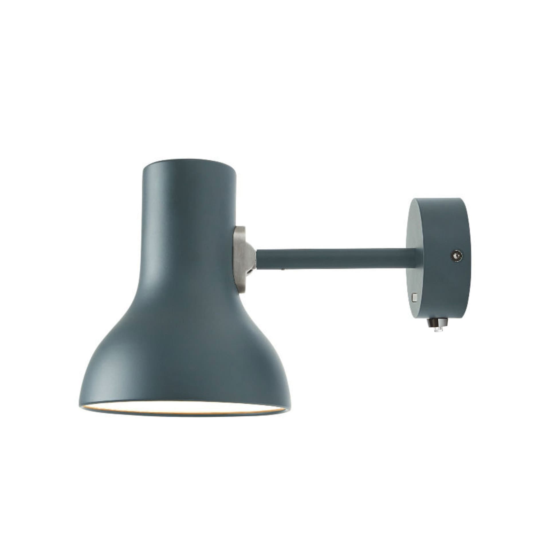 Anglepoise - Type 75 Mini Wall Light, Slate Grey, Excl. LED 10W E27 IP20 - Sengelamper - Sir Kenneth Grange - Grå - Metall