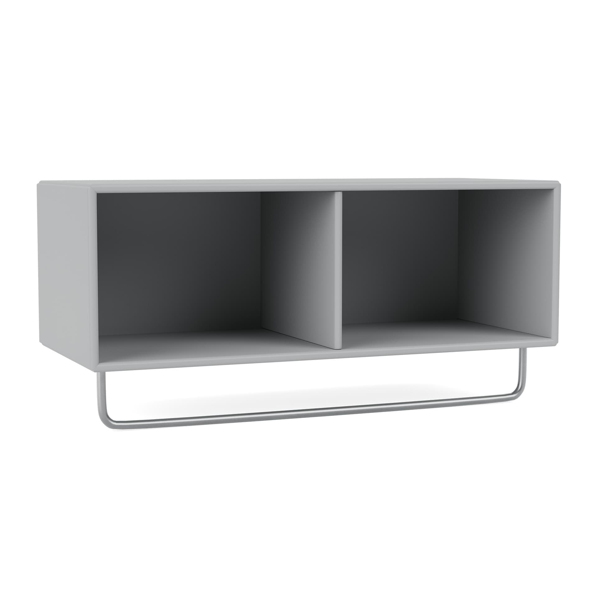 Montana - Coat Shelf With Clothes Rack 02-Fjord 04 Suspension Rails - Knekkstativer & Skooppbevaring - Peter J. Lassen - Blå - Tre