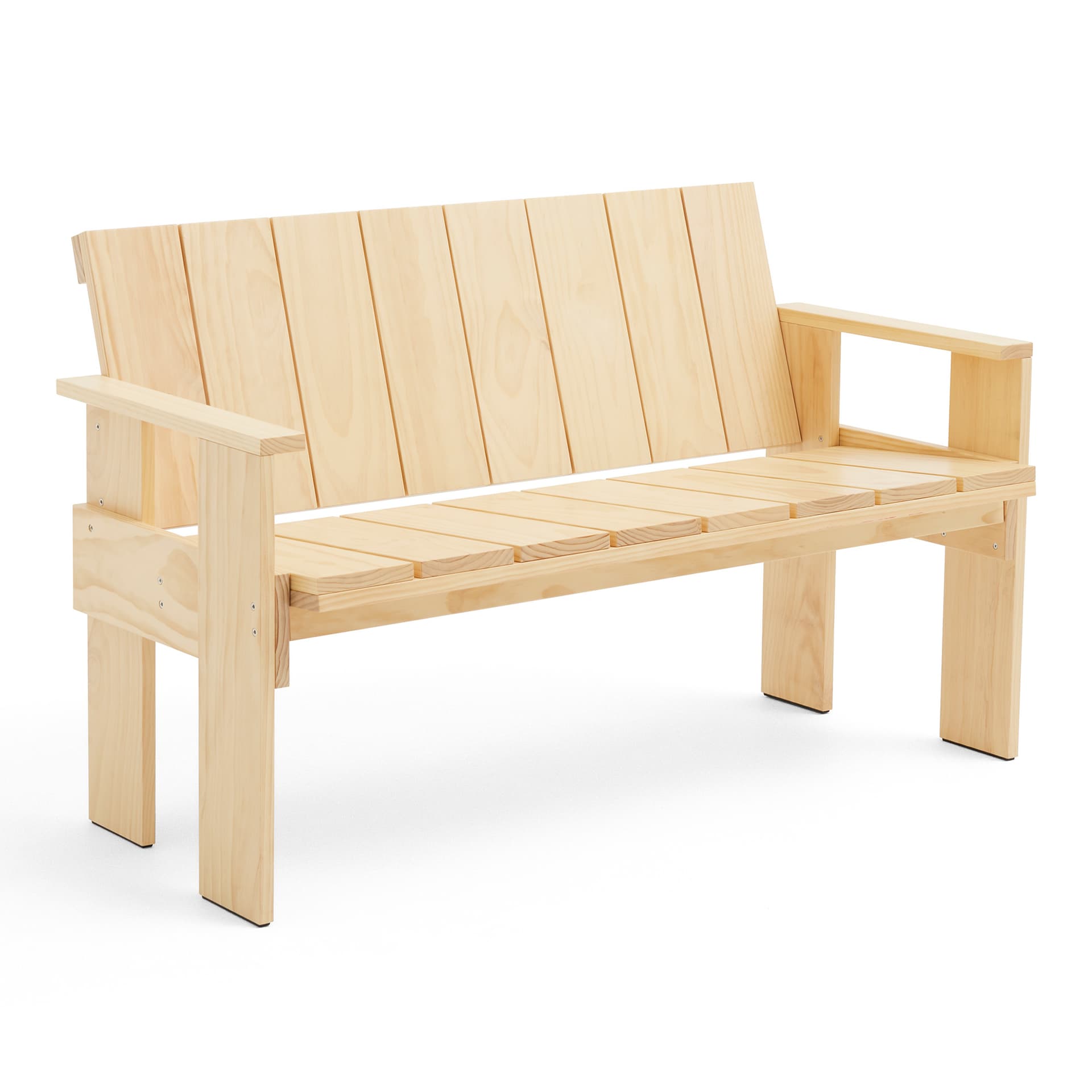 HAY - Crate Dining Bench - Water-Based Lacquered - Hagebenker & sofaer - Gerrit Rietveld - Tre farget - Metall