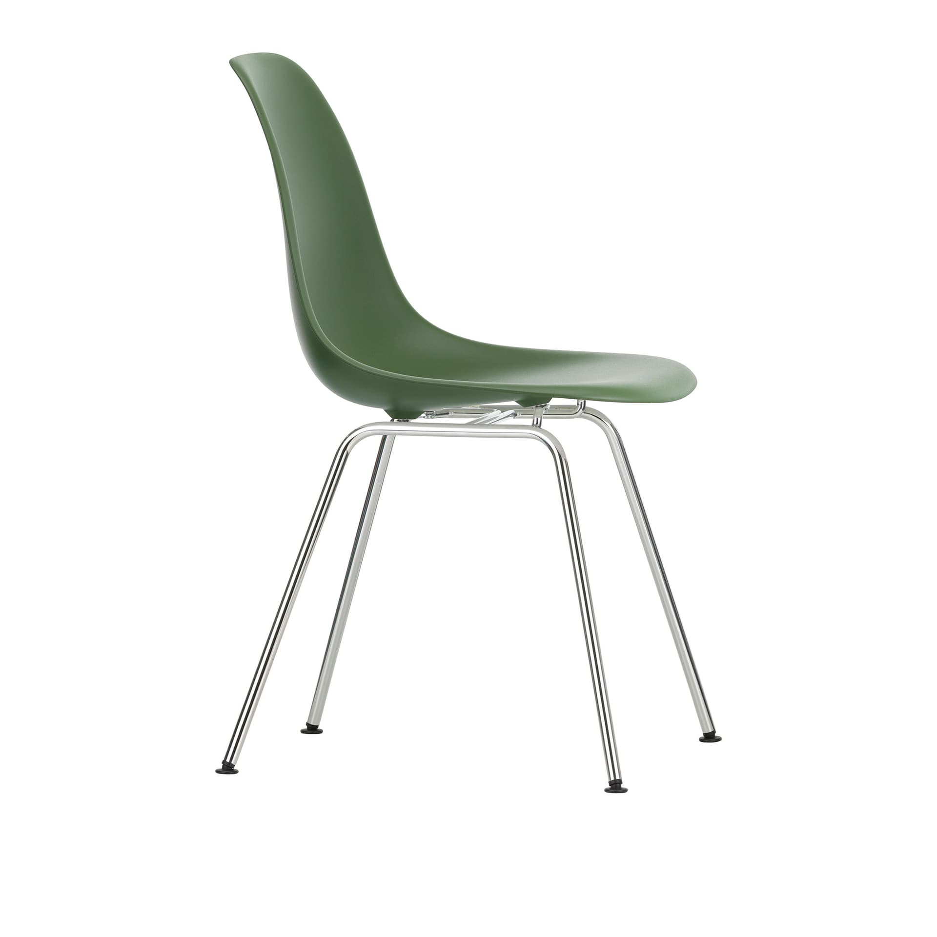 Vitra - Eames Plastic Chair DSX - 48 Forest - Chrome Base - Spisestoler - Charles & Ray Eames - Grønn - Metall/Plast
