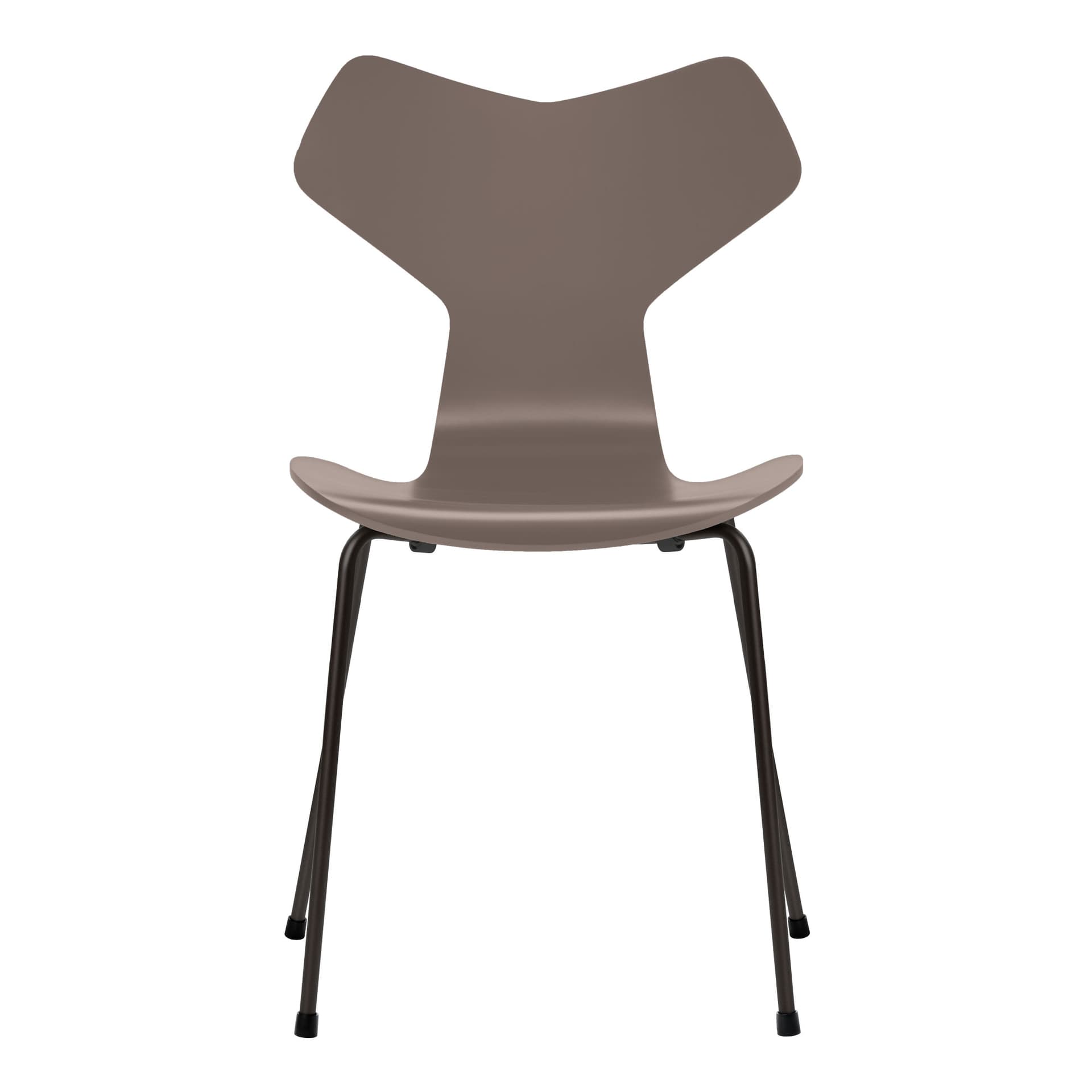 Fritz Hansen - Grand Prix 3130 Deep Clay Lackad/Black - Spisestoler - Arne Jacobsen - Beige,Grå - Metall/Tre