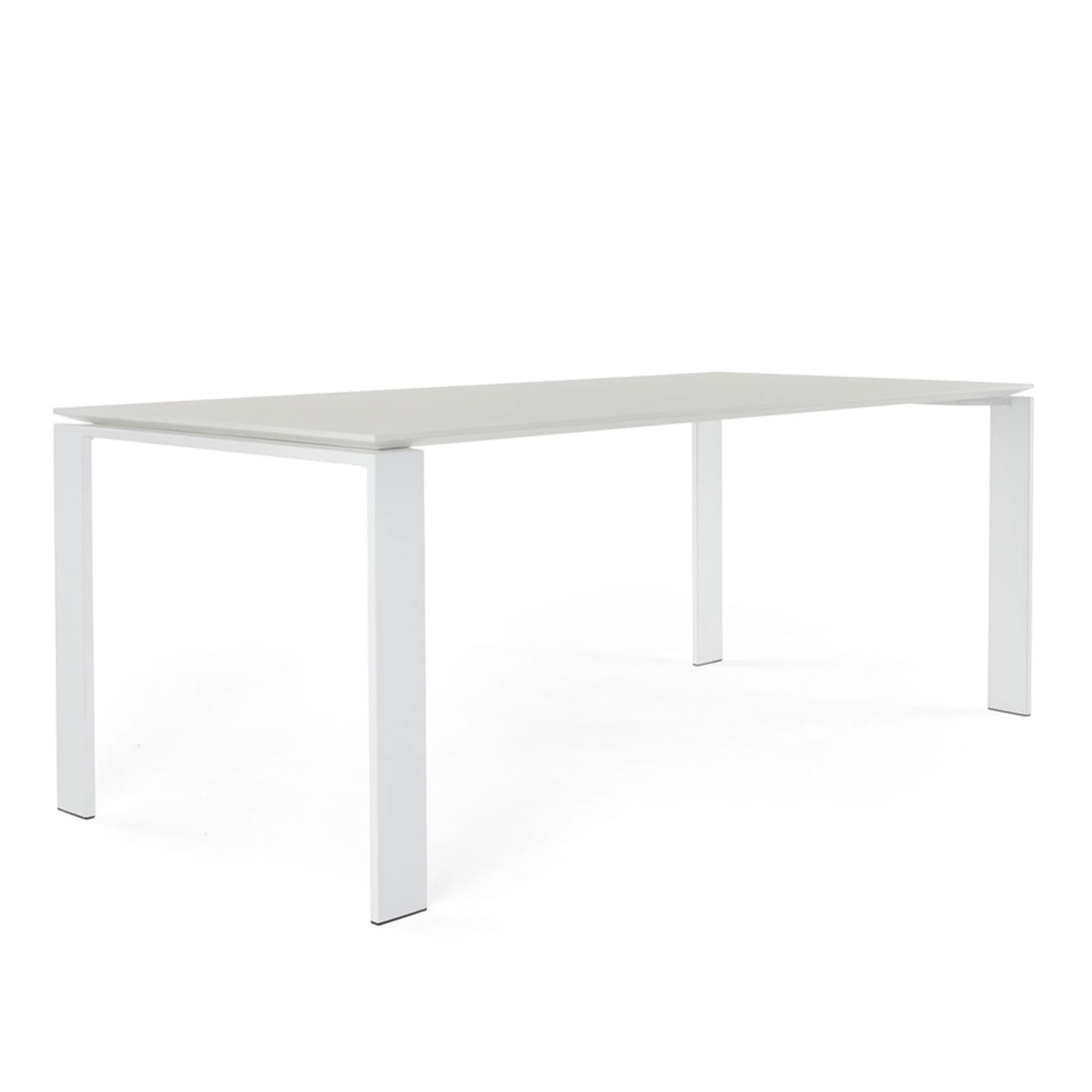 Kartell - Four Table Marble Finish 190x90 White/White - Spisebord - Ferruccio Laviani - Hvit - Metall/Stein