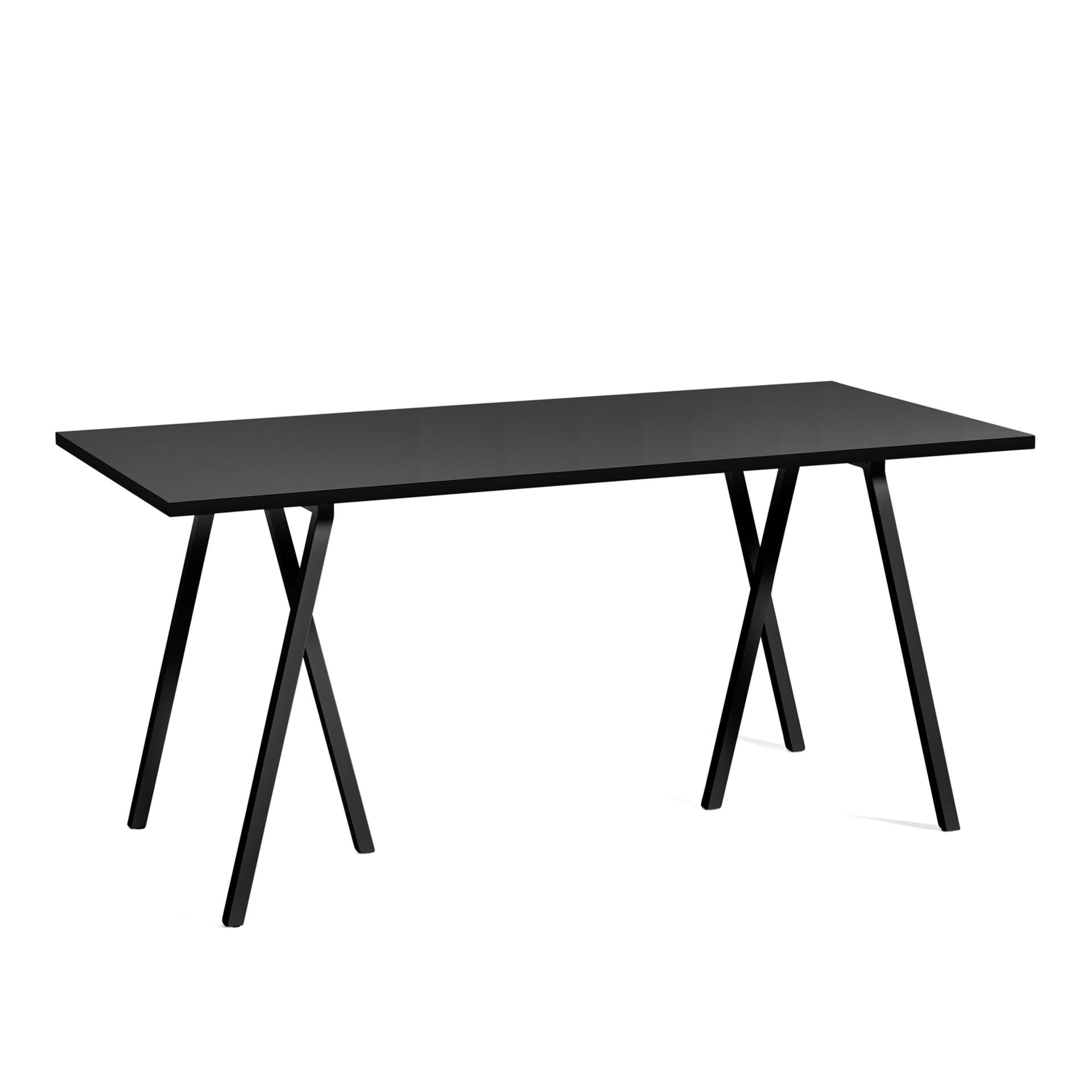 HAY - Loop Stand Table - Black - 160 x 77,5 cm - Spisebord - Leif Jørgensen - Svart - Metall/Tre