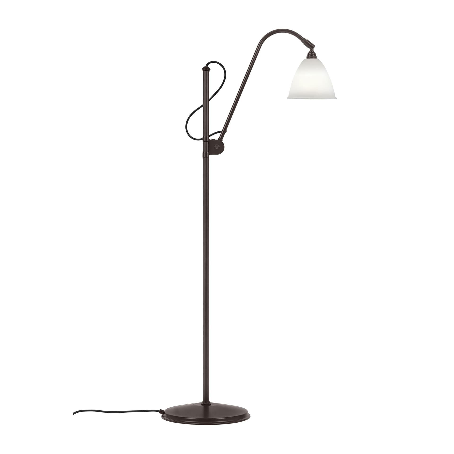 GUBI - Bestlite BL3 Gulvlampe Ø16 Svart Messing/Porselen