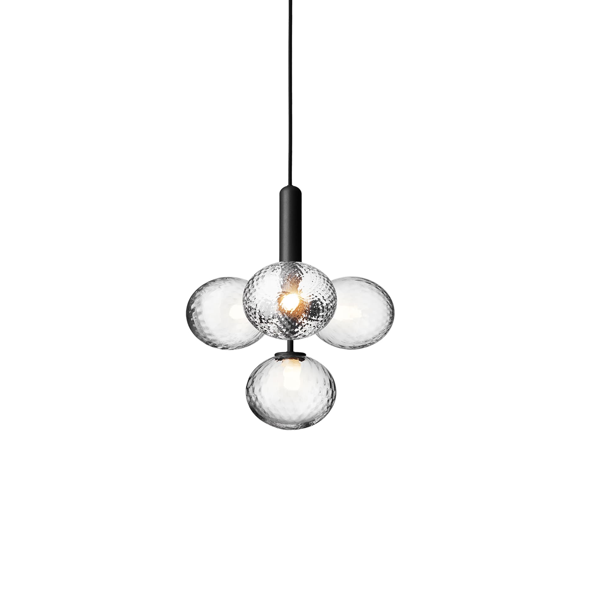 Nuura Aps - Miira 4 Lysekrone Rock Grey/Optic Clear Nuura