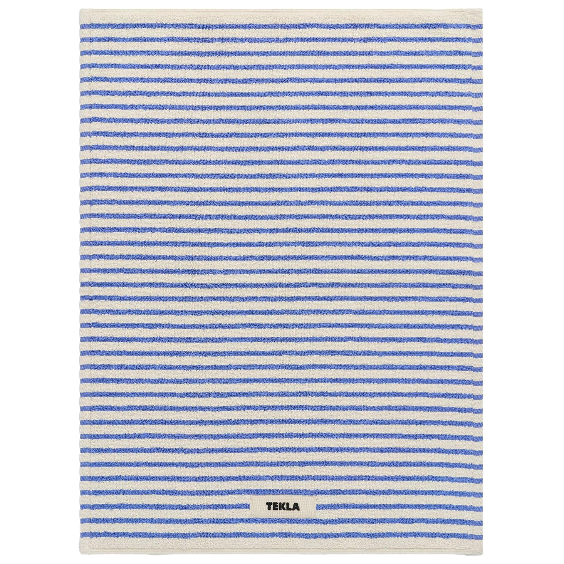 Tekla - Bath Mat Stripes Coastal Stripes - Baderomsmatter - Blå