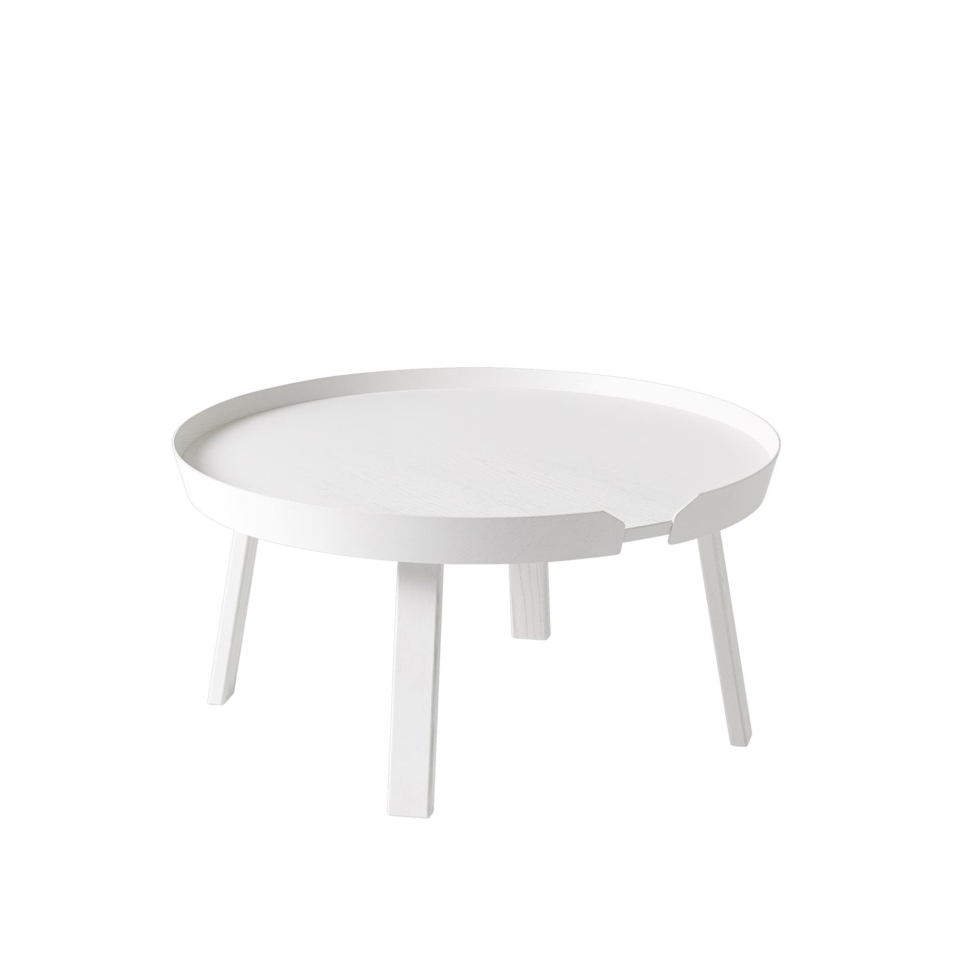 Muuto - Around Coffee Table - Large, Utförande - Vit - Sofabord - Thomas Bentzen - Hvit - Tre