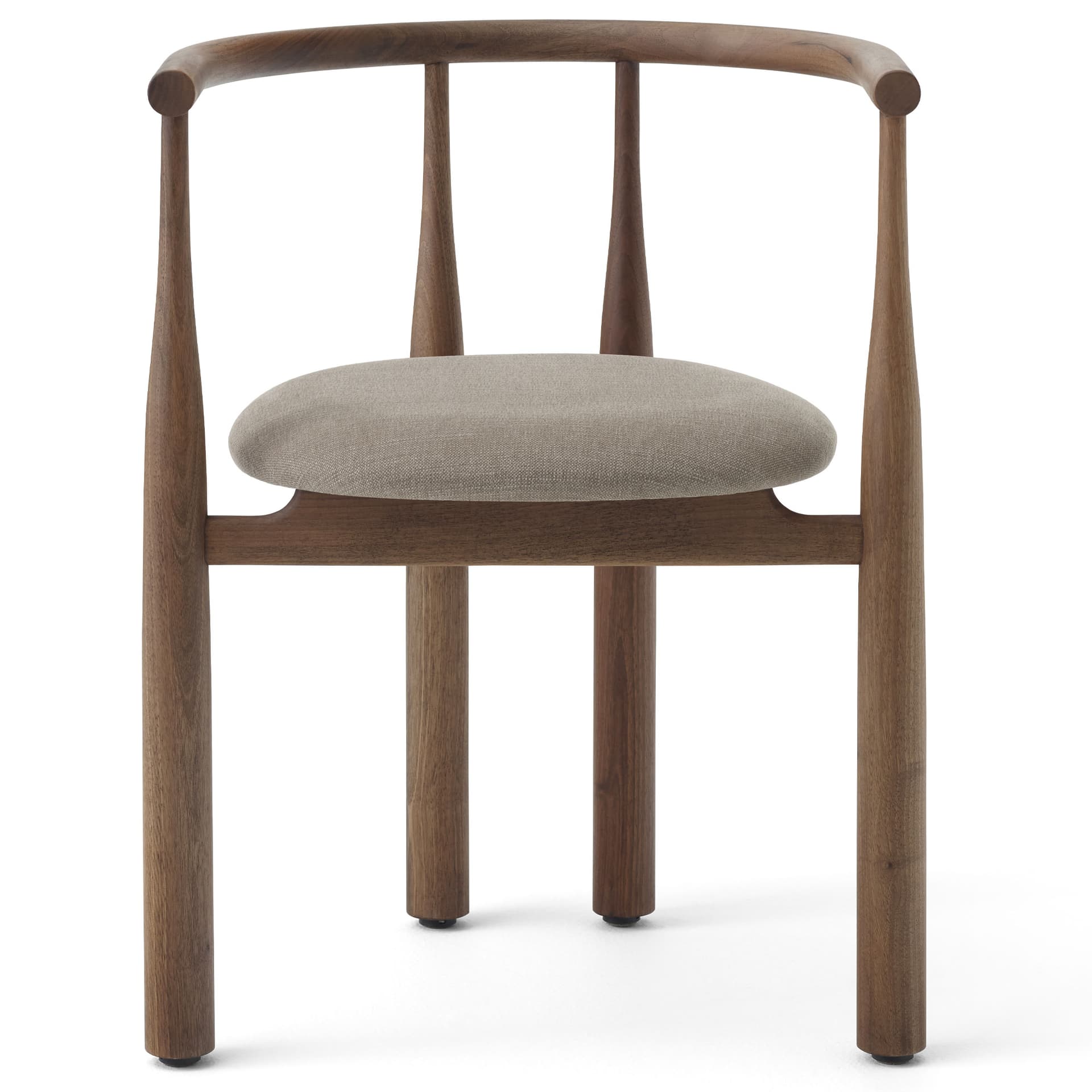 New Works - Bukowski Chair Walnut, Romo, Linara, 342 - Spisestoler - Steven Bukowski - Brun - Tre