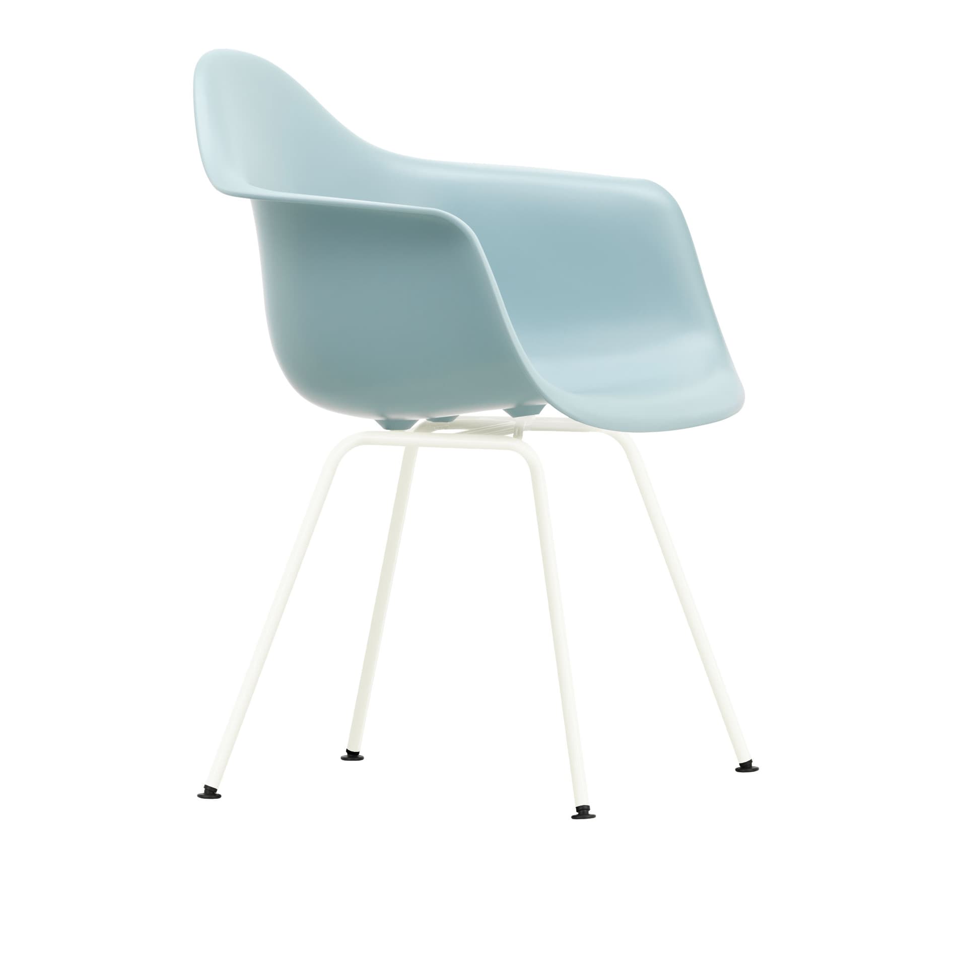 Vitra - Eames Plastic Armchair DAX - 23 Ice Grey - White Base - Spisestoler - Charles & Ray Eames - Grå - Metall/Plast