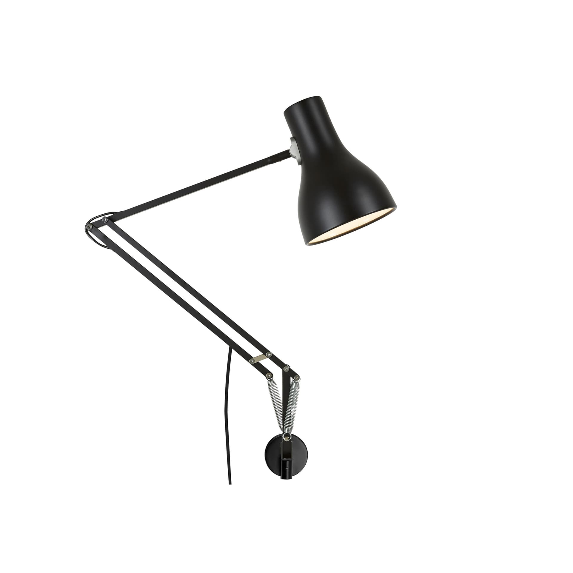 Anglepoise - Type 75 vegglampe, svart, justerbar
