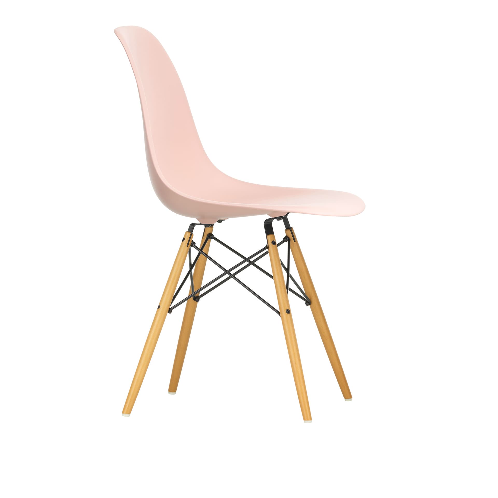 Vitra - Eames Plastic Chair DSW - 41 Pale Rose - Golden Maple - Spisestoler - Charles & Ray Eames - Rosa - Metall/Tre/Plast