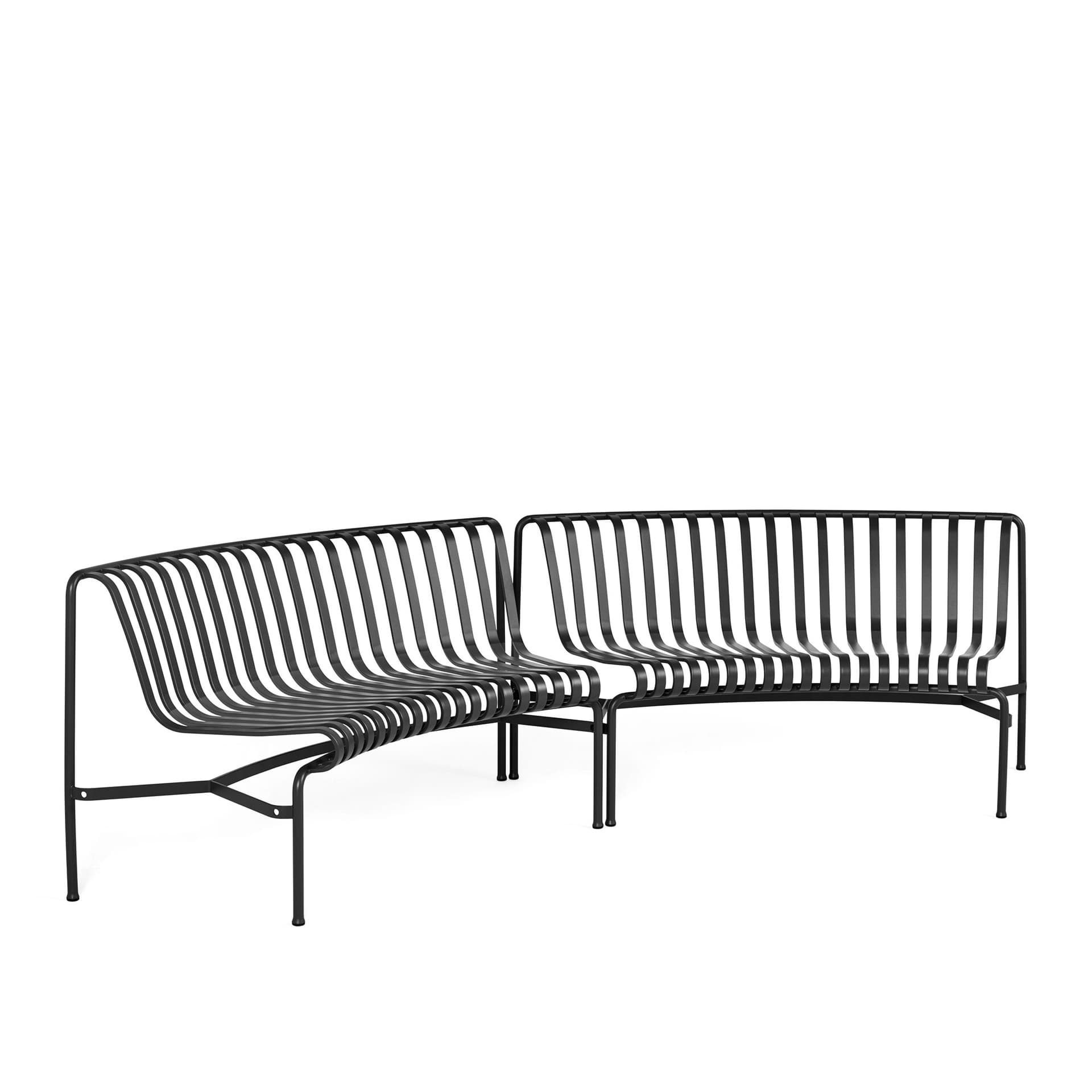 HAY - Palissade Park Dining Bench - Anthracite In/In - Hagebenker & sofaer - Ronan & Erwan Bouroullec - Svart