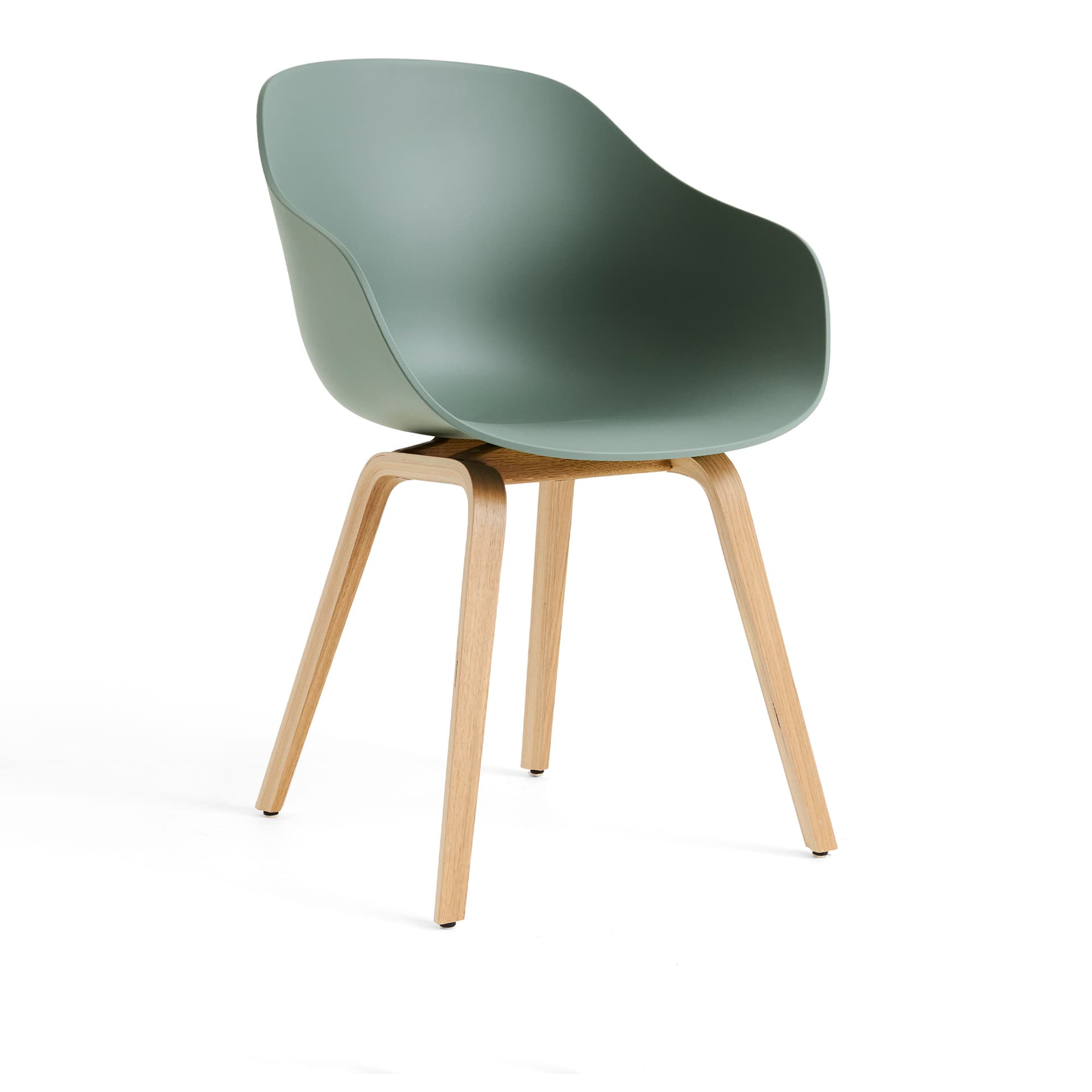 HAY - AAC222 Chair WB Lacq Oak Base Fall Green 2.0 Shell - Spisestoler - Hee Welling - Grønn - Tre/Plast