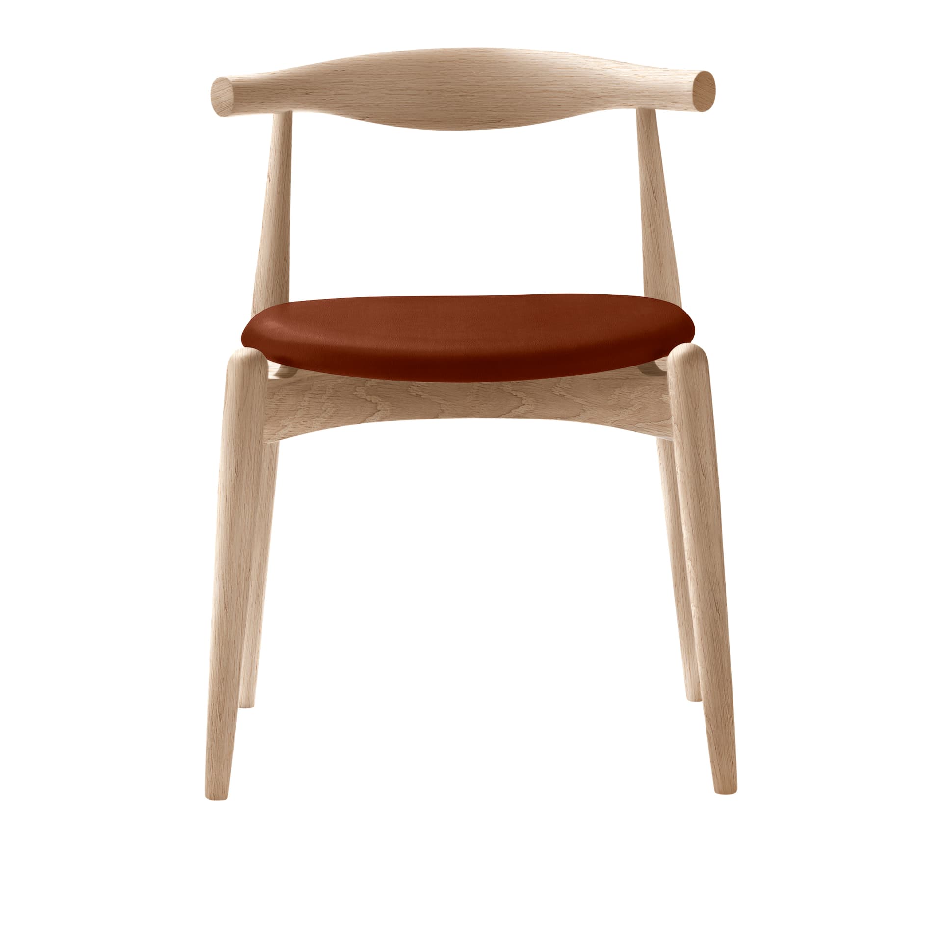 Carl Hansen - CH20, Vitoljad Ek, Lädergrupp C Sif - 92 - Spisestoler - Hans J. Wegner - Tre farget - Tre