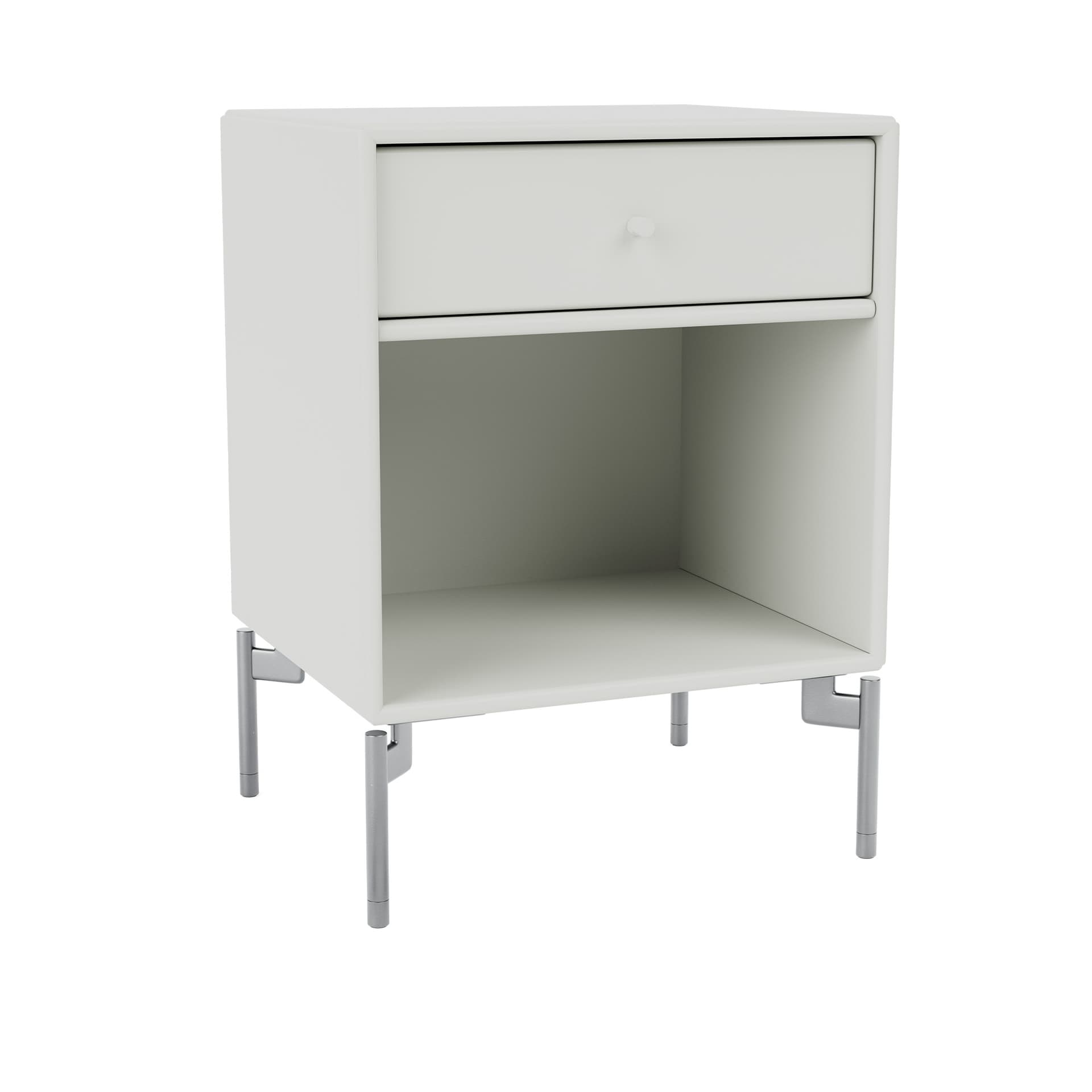 Montana - Dream Nightstand - Nordic / Matt Chrome Legs - Nattbord - Peter J. Lassen - Grå