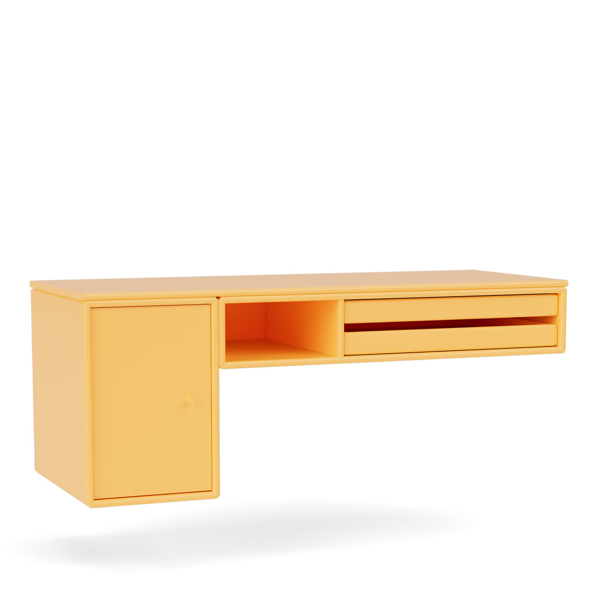 Montana - Bureau Work Desk 166-Acacia 04 Suspension Rails - Skrivebord - Peter J. Lassen - Gul - Tre