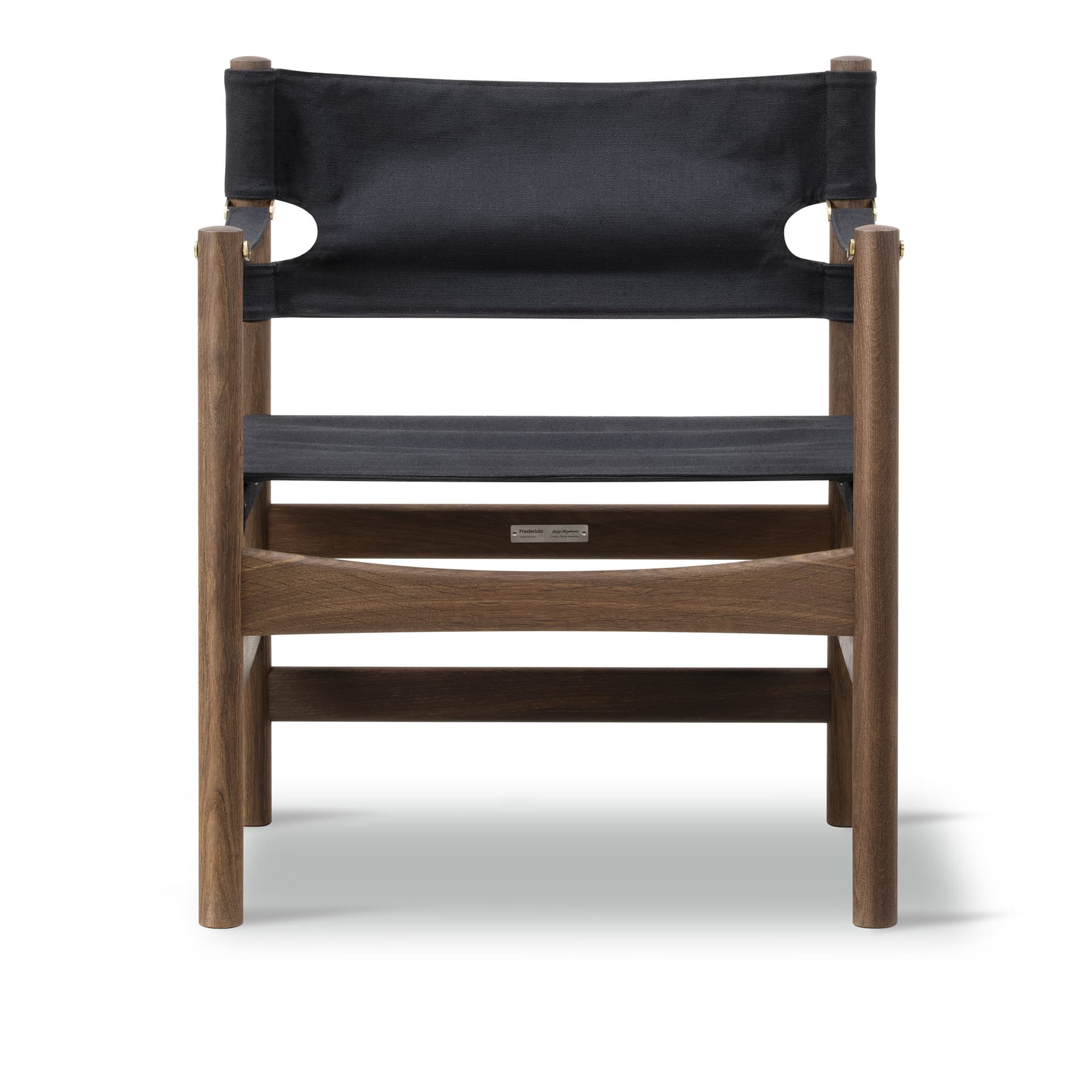 Fredericia Furniture - Mogensen Lounge chair - Canvas 21 Chair - Smoked oak - olied - Black canvas - Lenestoler - Børge Mogensen - Tre farget - Tekstilmateriale