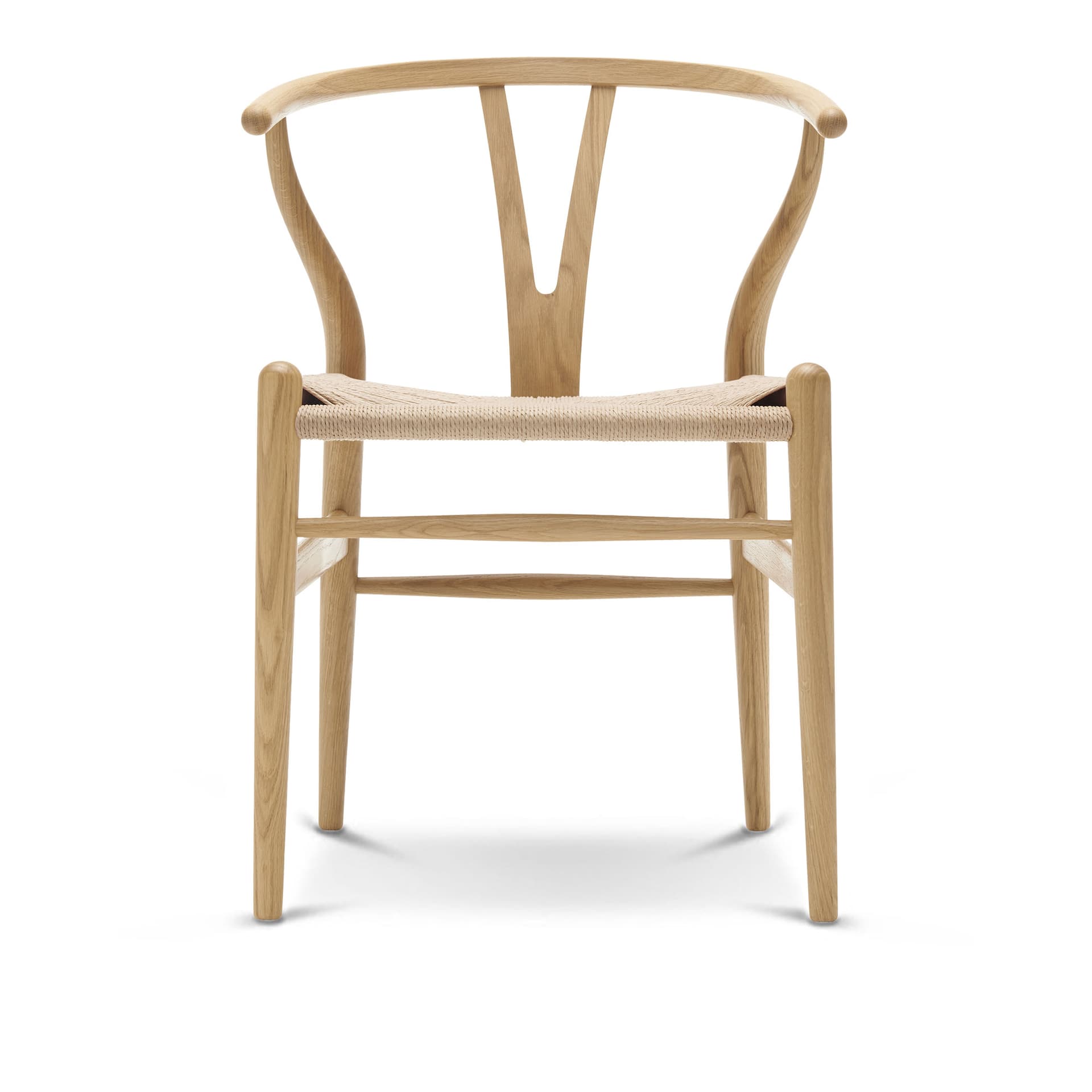 Carl Hansen - CH24 Y-Stolen Ek/ Snöre Natur Lackad - Spisestoler - Hans J. Wegner - Tre farget - Papir/Tre