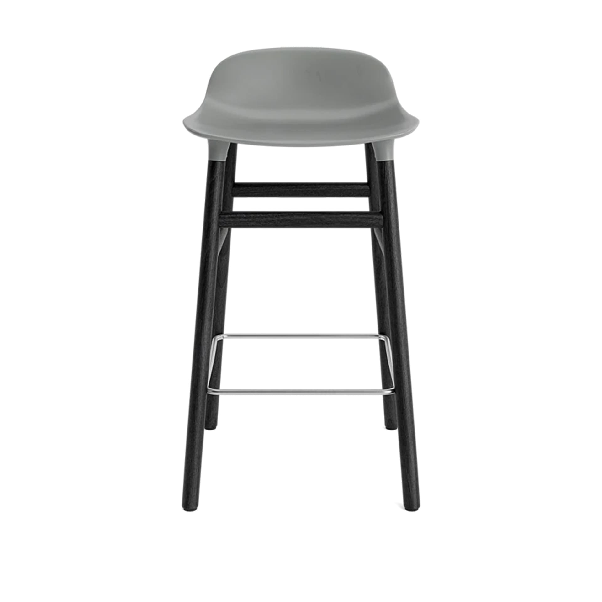 Normann Copenhagen - Form Barstool 65 cm Black Oak Grey - Barstoler & barkrakker - Simon Legald - Grå - Tre/Plast