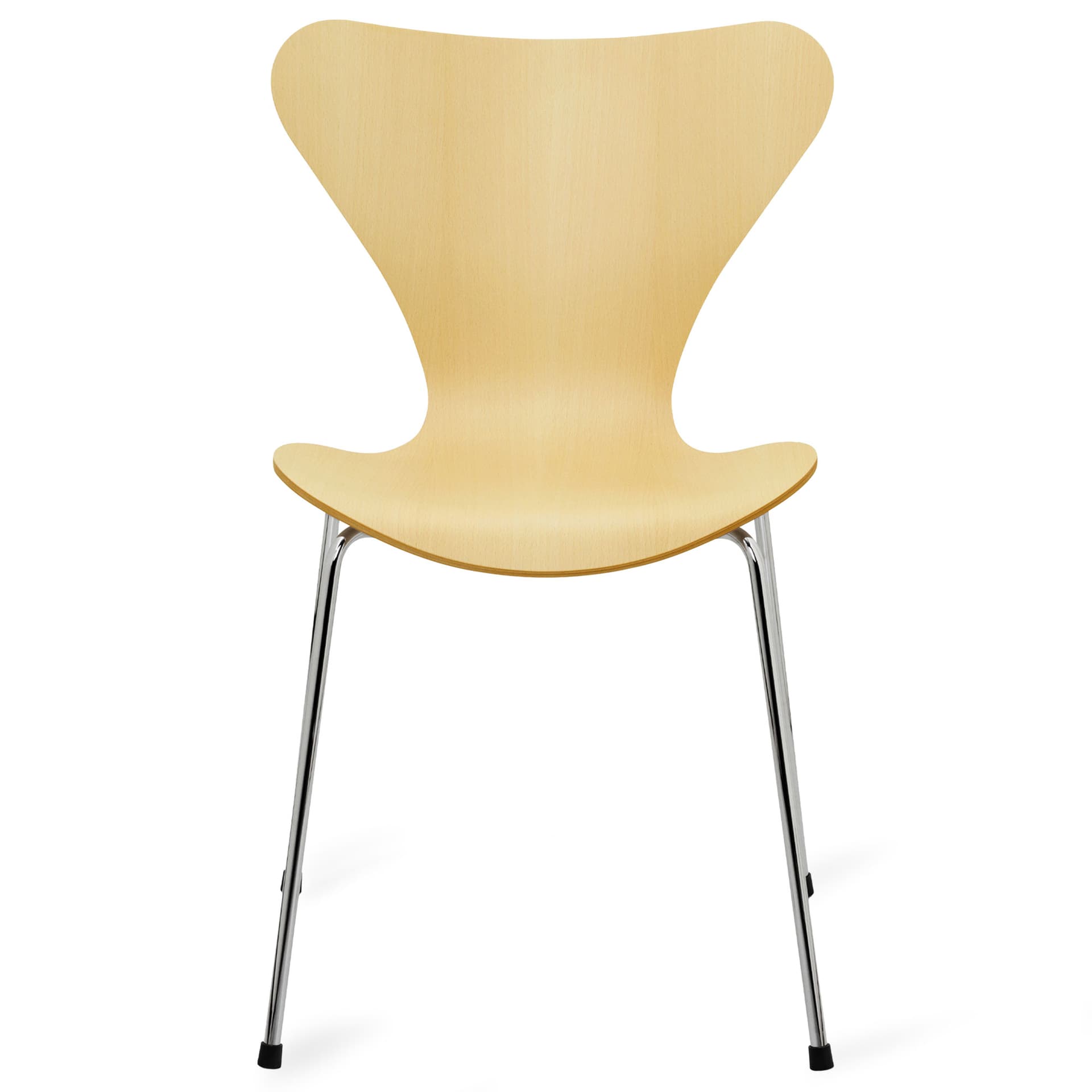Fritz Hansen - Series 7 stol 3107 bøkfiner stålunderstell krom bokfanér - Spisestoler - Arne Jacobsen - Tre farget - Metall/Tre