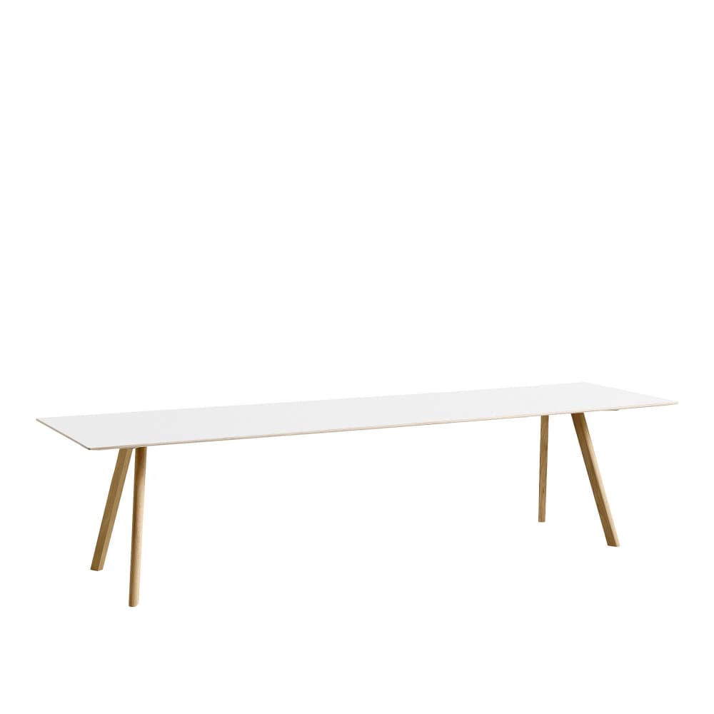 HAY - CPH30 2.0 Table Lacquered Oak Frame L300 X W90 X H74  White Laminate Tabletop Lacquered Edge - Spisebord - Ronan & Erwan Bouroullec - Hvit - Tre