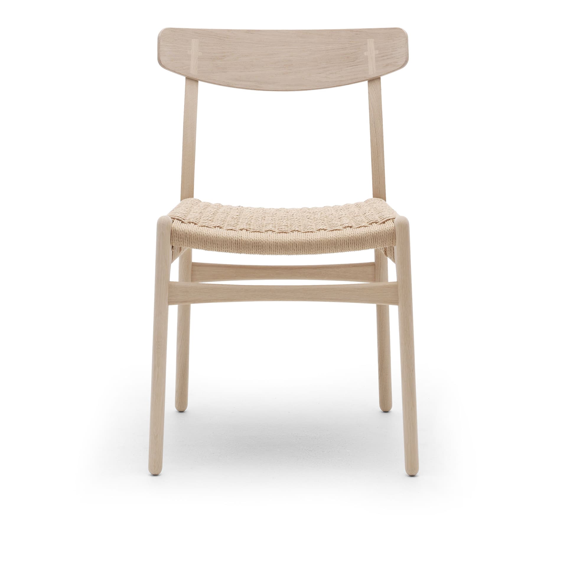 Carl Hansen - CH23, Tvålad Ek, Naturflätat papperssnöre - Spisestoler - Hans J. Wegner - Tre farget - Papir/Tre
