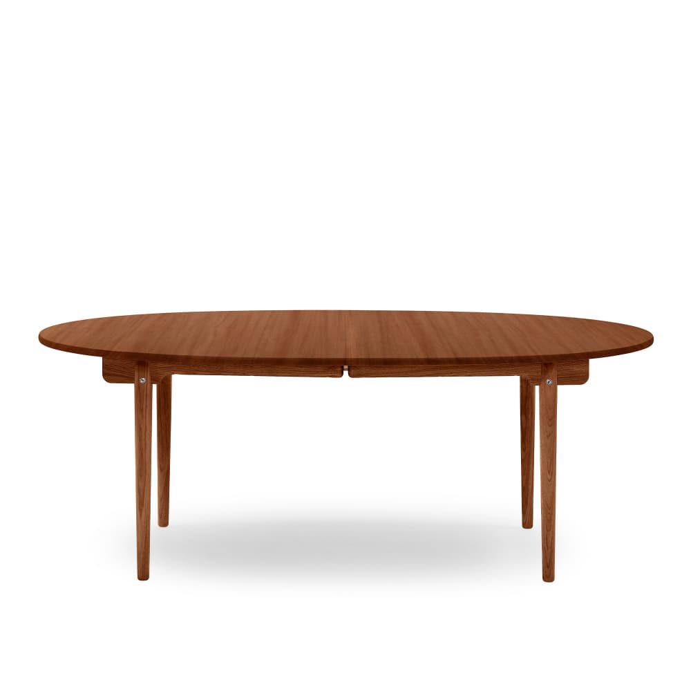 Carl Hansen - CH338 Oljad Mahogny, Utdragbart 4 skivor - Spisebord - Hans J. Wegner - Brun - Tre