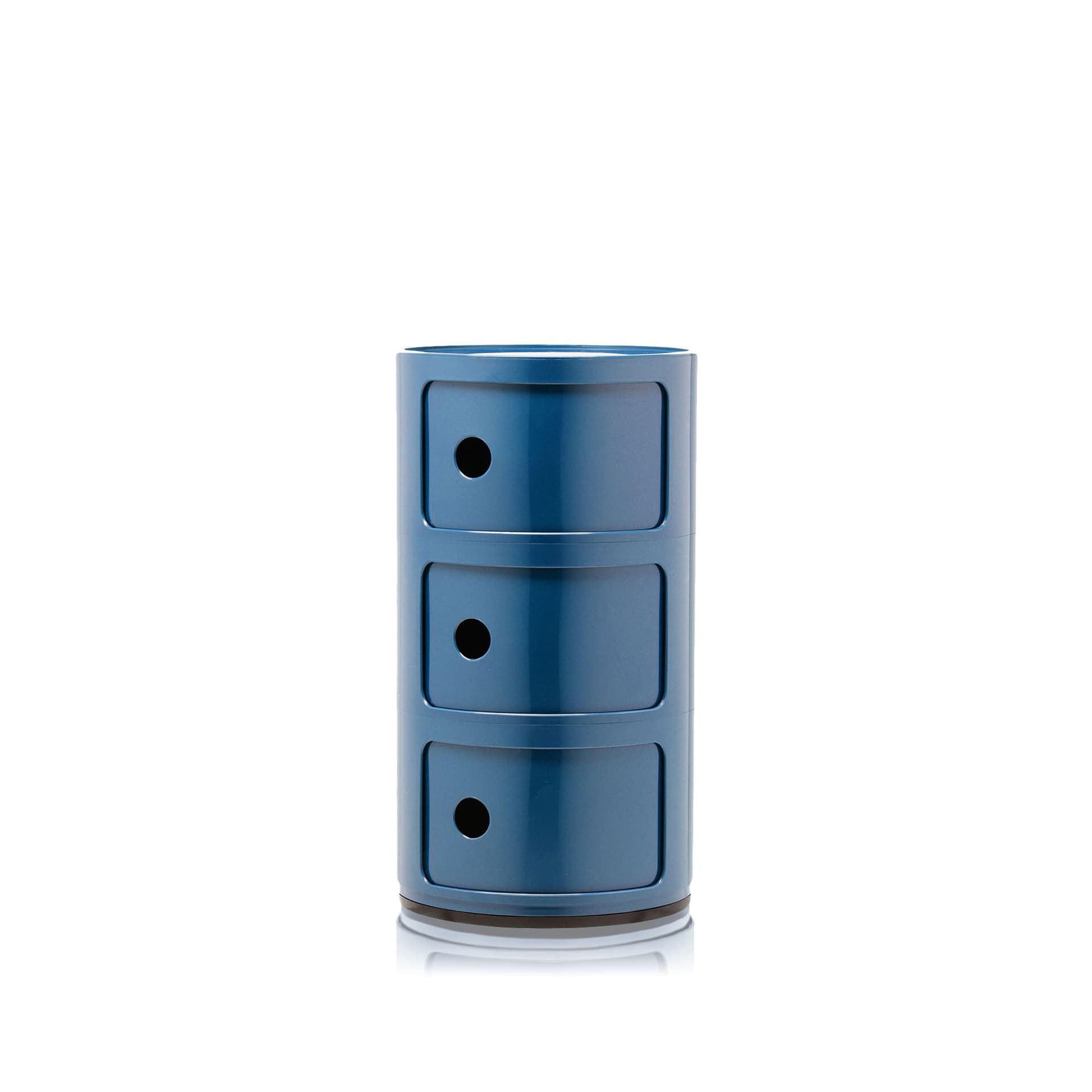 Kartell - Componibili 4967, Blue, 3 Compartments - Skuffeseksjoner - Anna Castelli Ferrieri - Blå - Plast