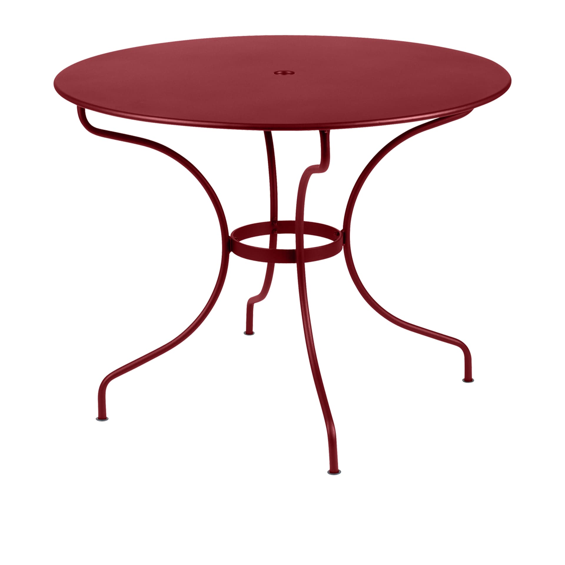 Fermob - Opéra Table Ø 96 cm, Chili - Utendørs spisebord - Studio Fermob - Rød - Metall
