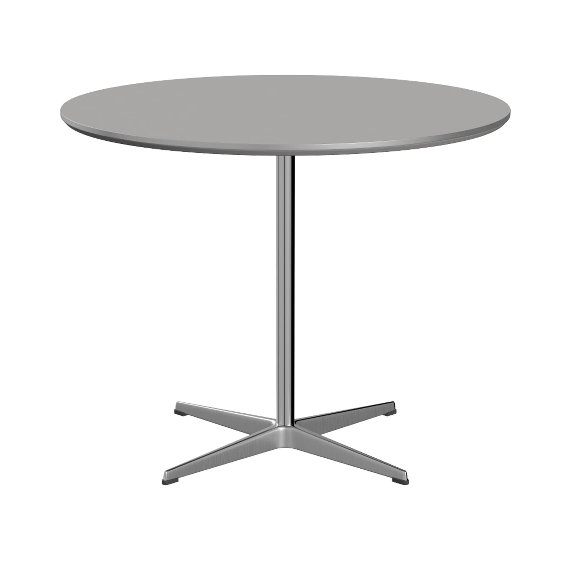 Fritz Hansen - A623 Cirkulär, Ø90 cm, Laminat, Grey Efeso, 4-grenad stjärnfot - Spisebord - Arne Jacobsen,Piet Hein - Grå - Laminat/Metall
